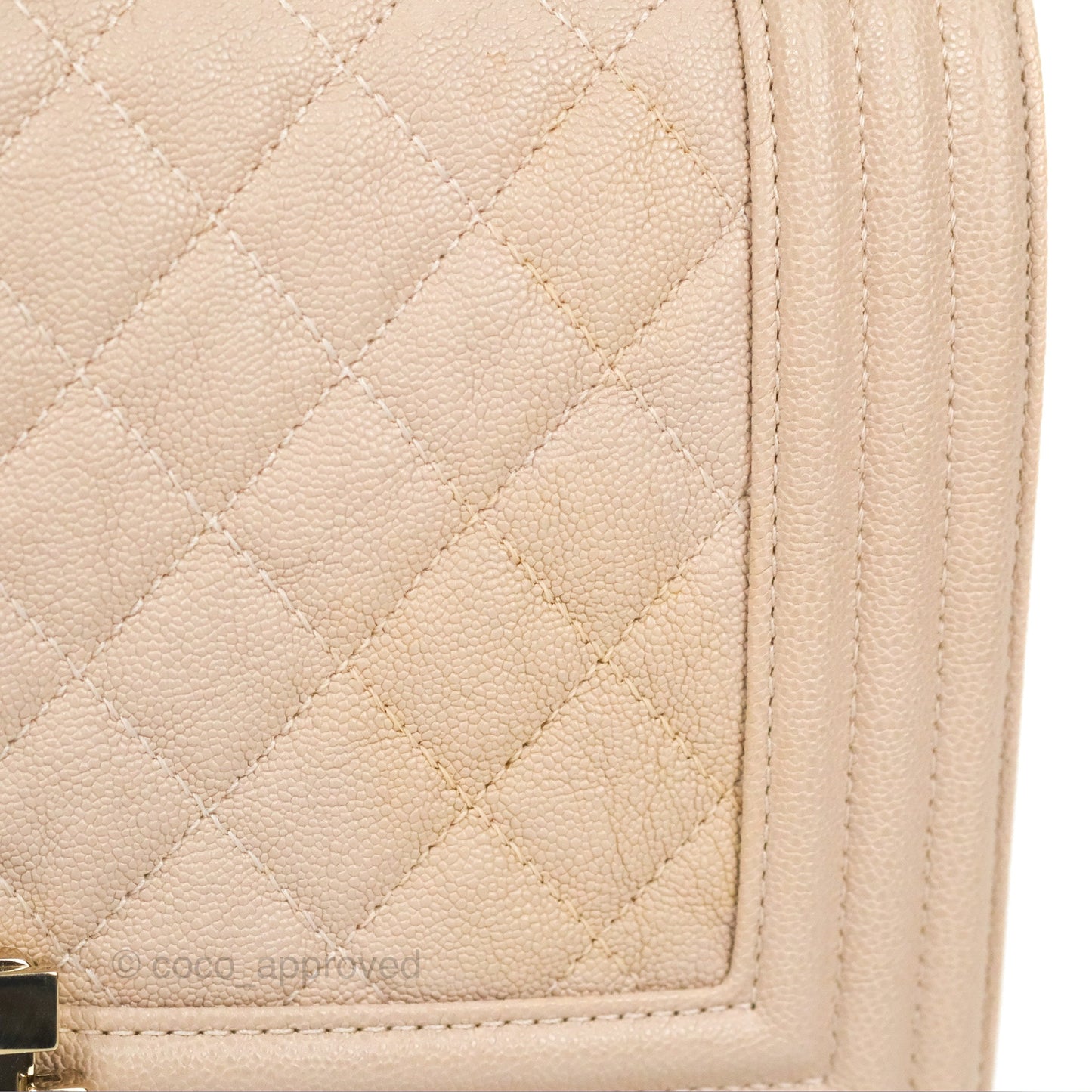 Chanel Quilted Medium Boy Dusty Pink Caviar Gold Hardware