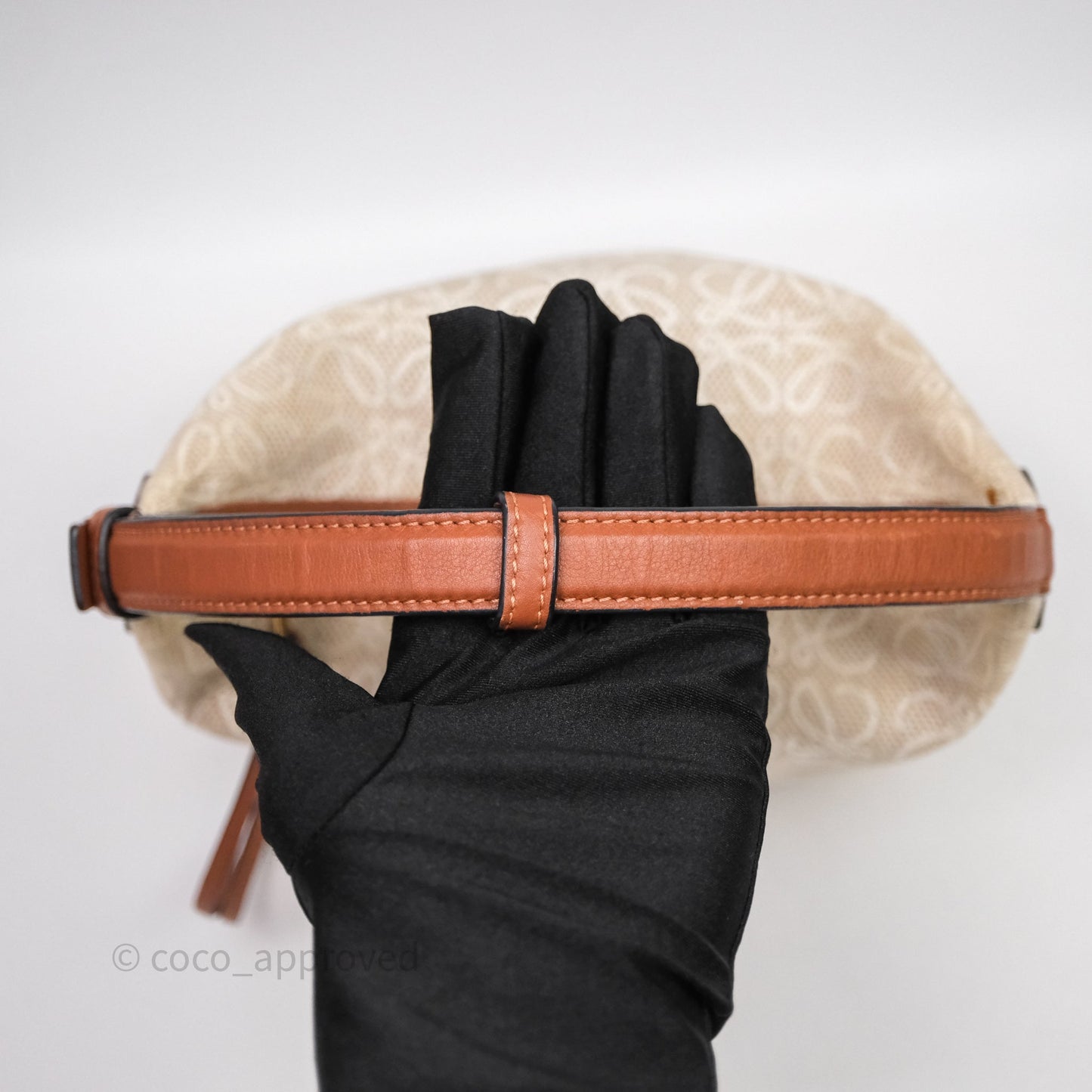 Loewe Top Handle Cubi Bag Anagram Jacquard