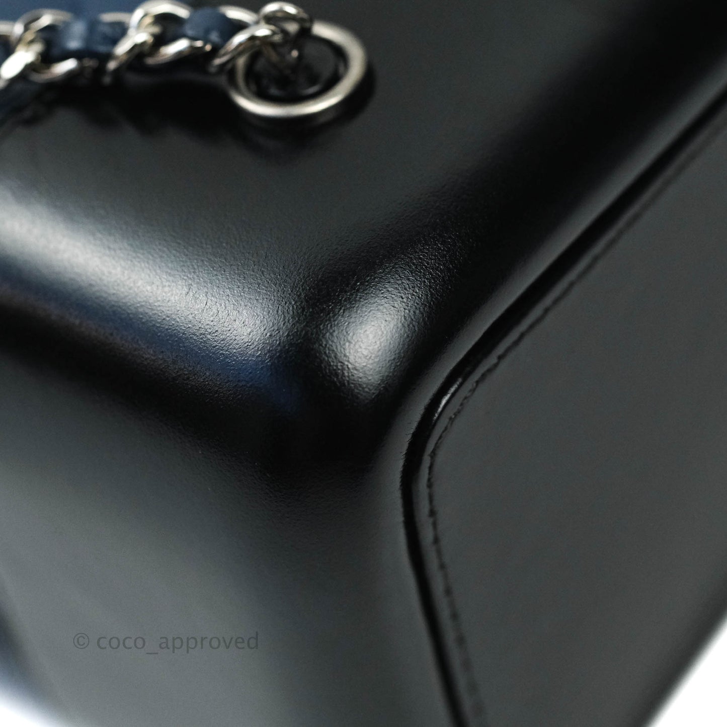Chanel Small Gabrielle Backpack Navy Black Aged Calfskin