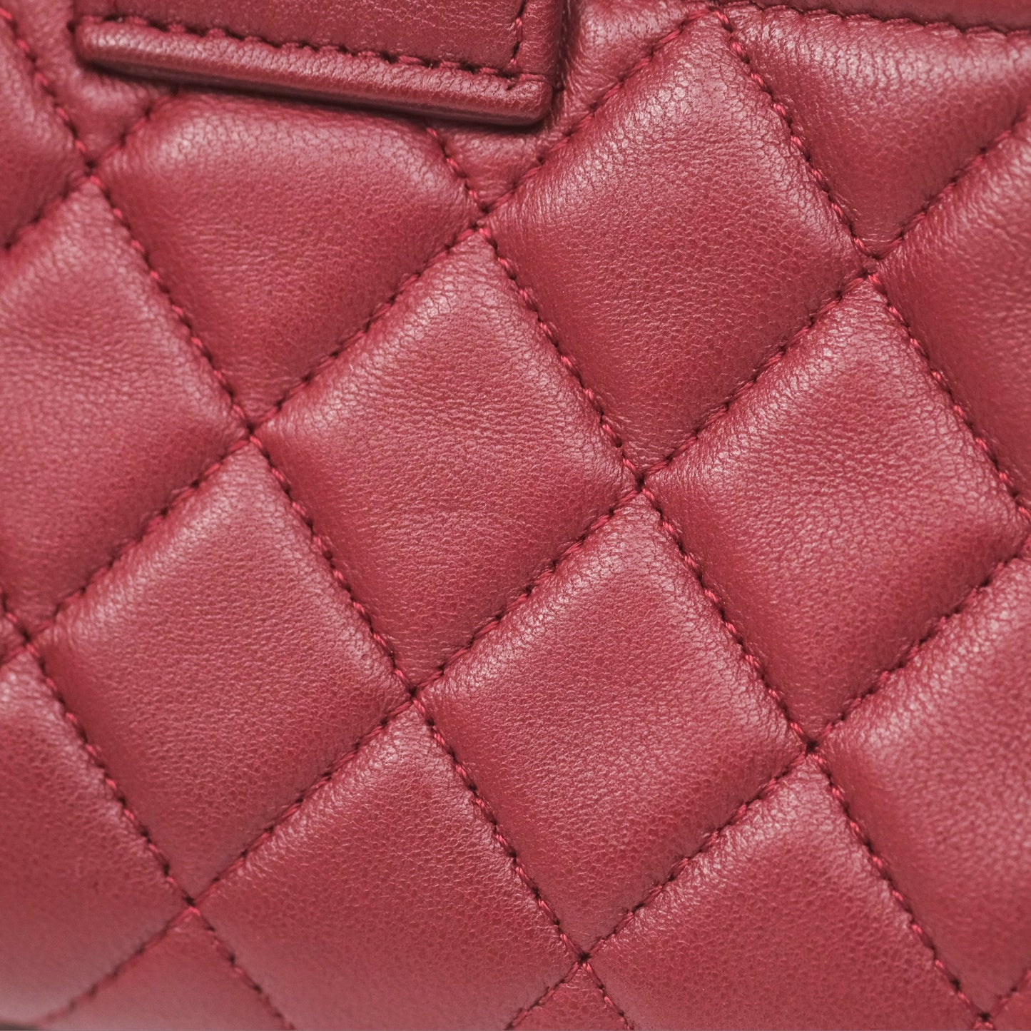 Chanel Quilted Boy Coin Case Dark Red Aged Gold Hardware