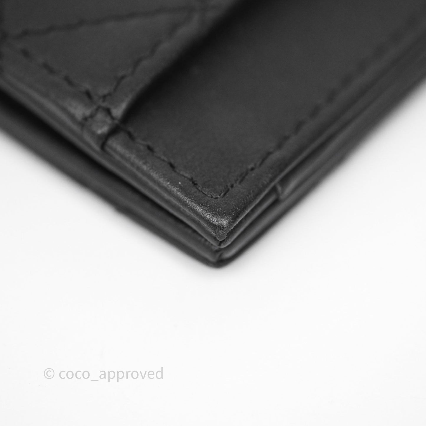 Chanel Card Holder Quilted So Black Calfskin 24P
