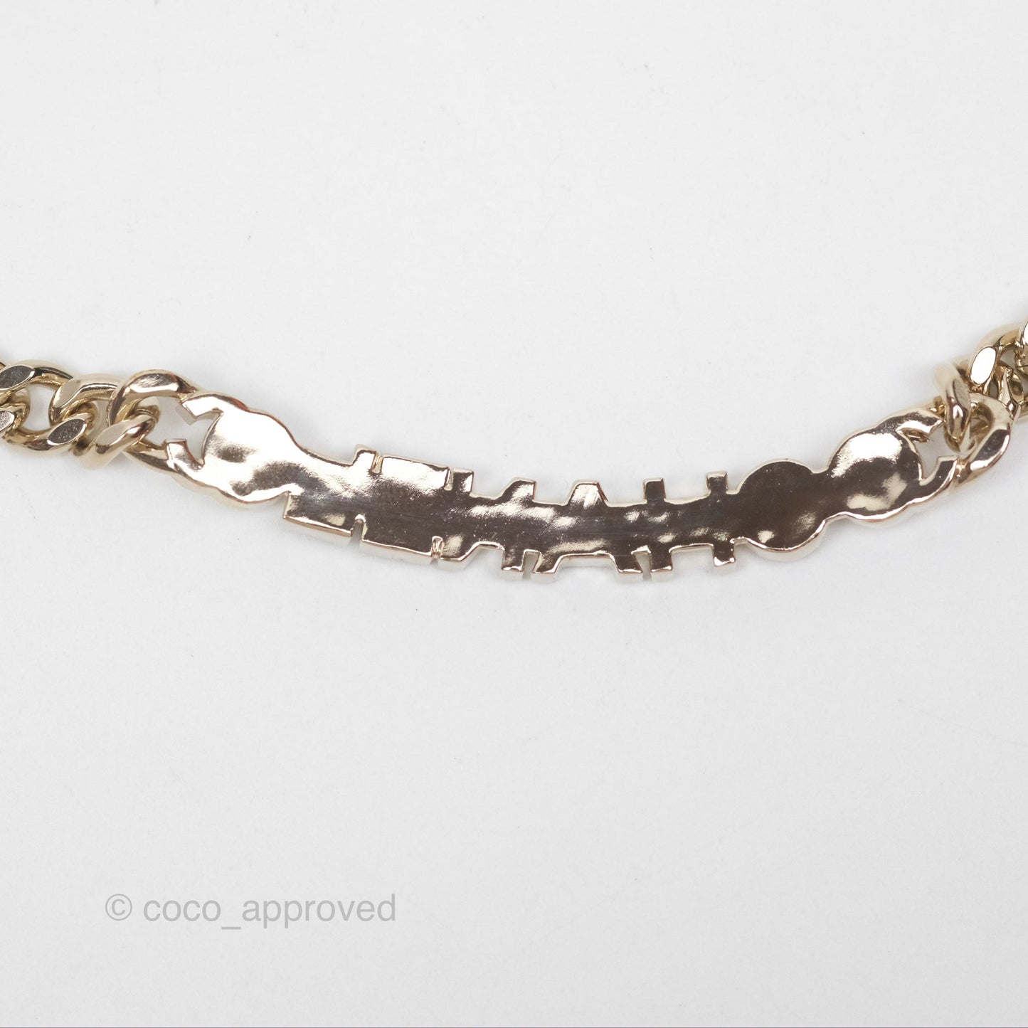 Chanel Logo Chain Choker Gold Tone 22S