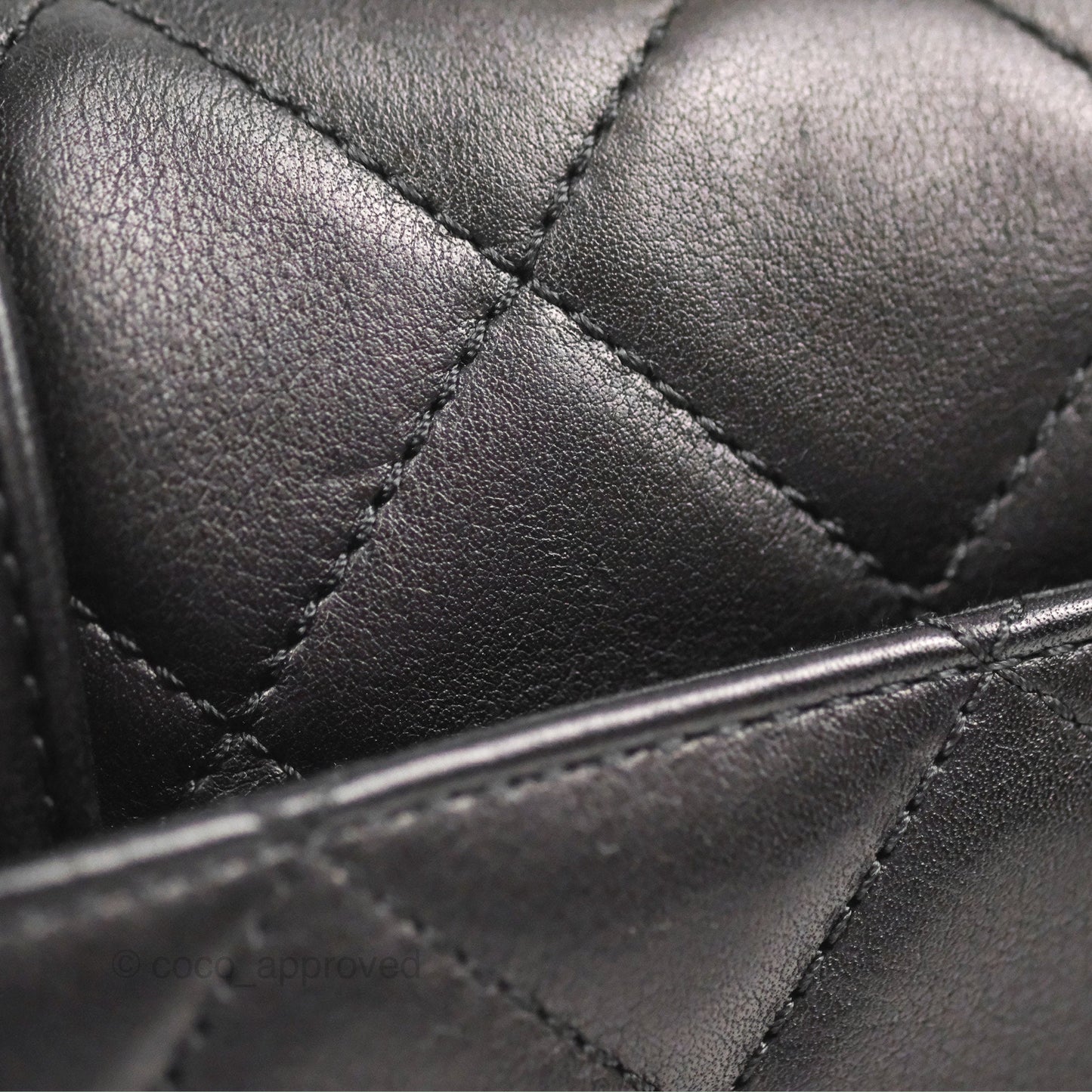 Chanel Quilted Medium Elegant CC Flap Black Lambskin Gold Hardware