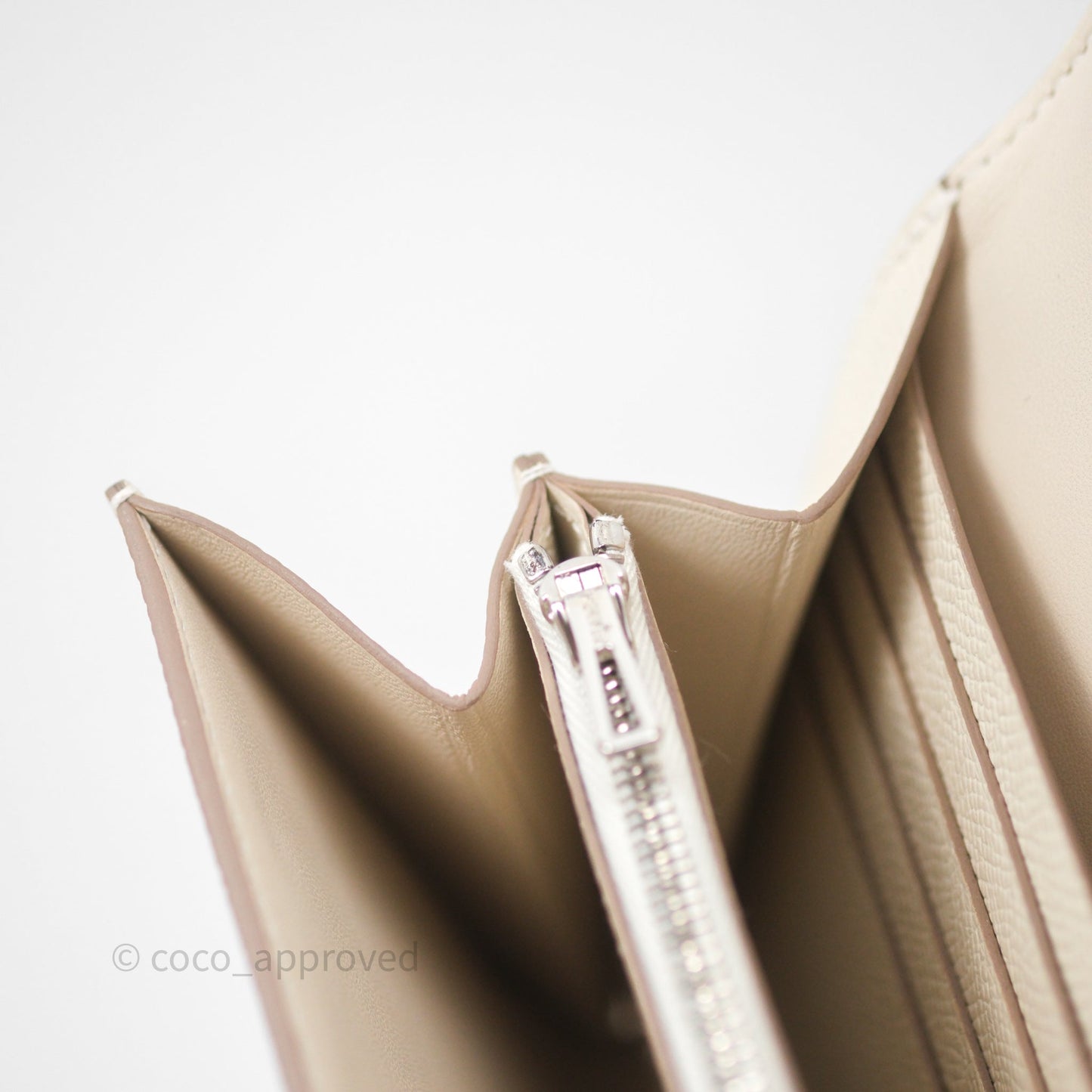 Hermès Constance To Go Wallet Craie 10 Epsom Palladium Hardware