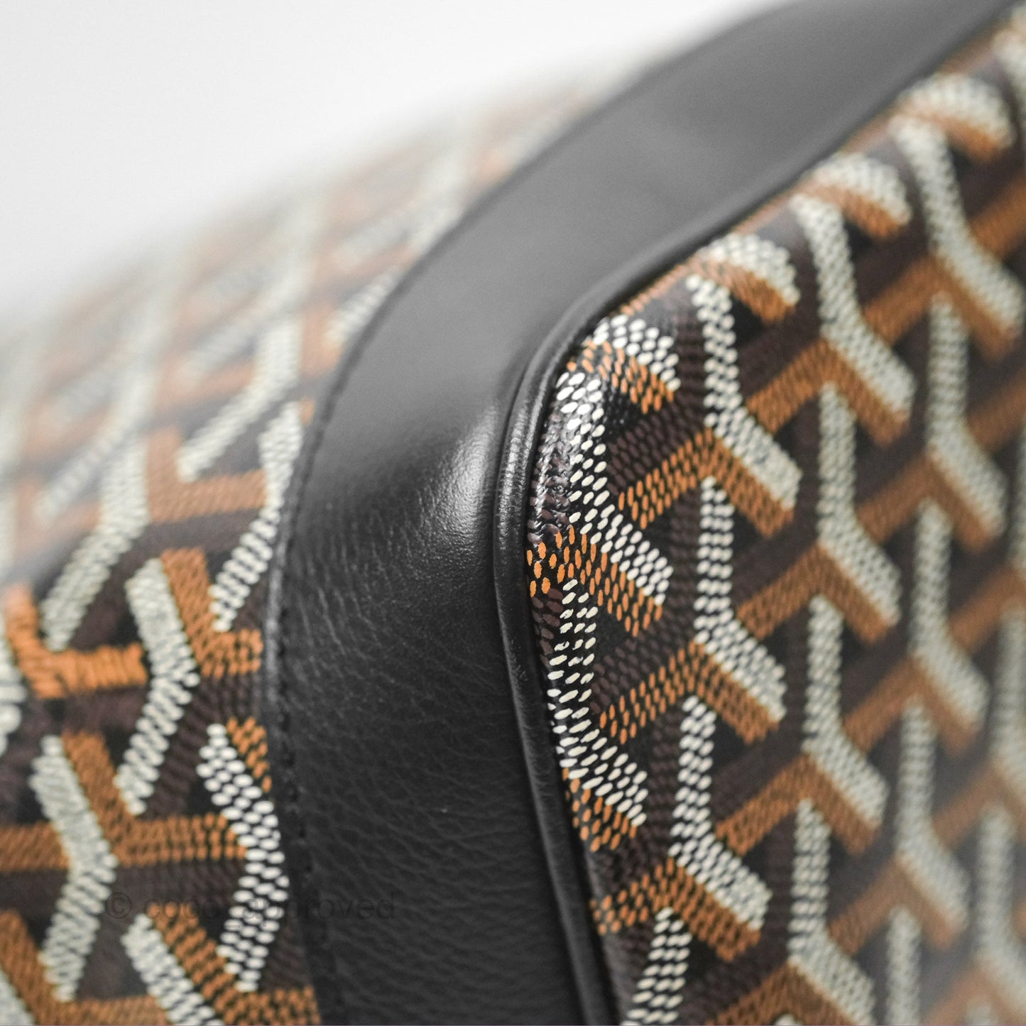 Goyard Petit Flot Bucket Bag Black Goyardine Canvas