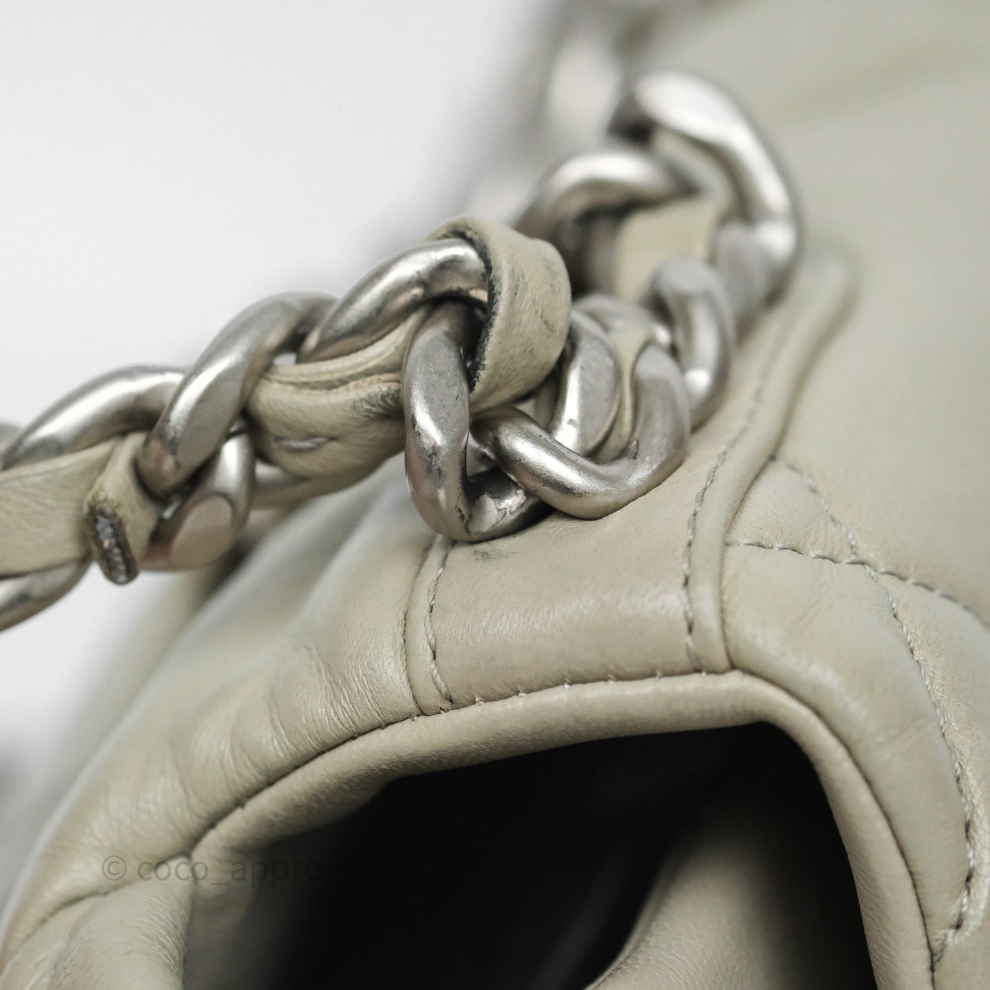 Chanel 19 Small Sage Grey Mixed Hardware