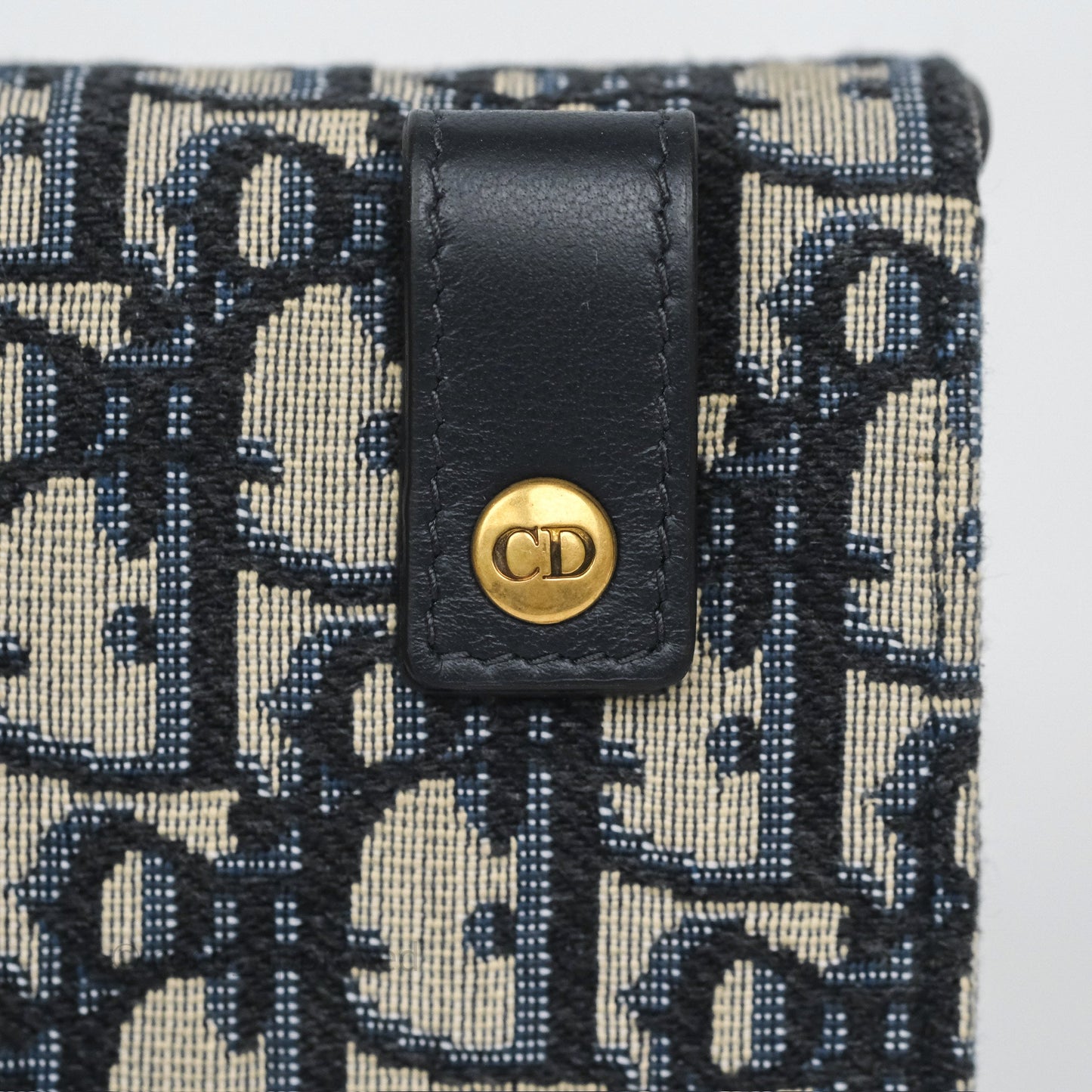 Christian Dior Blue Dior Oblique Jacquard Saddle Belt Pouch