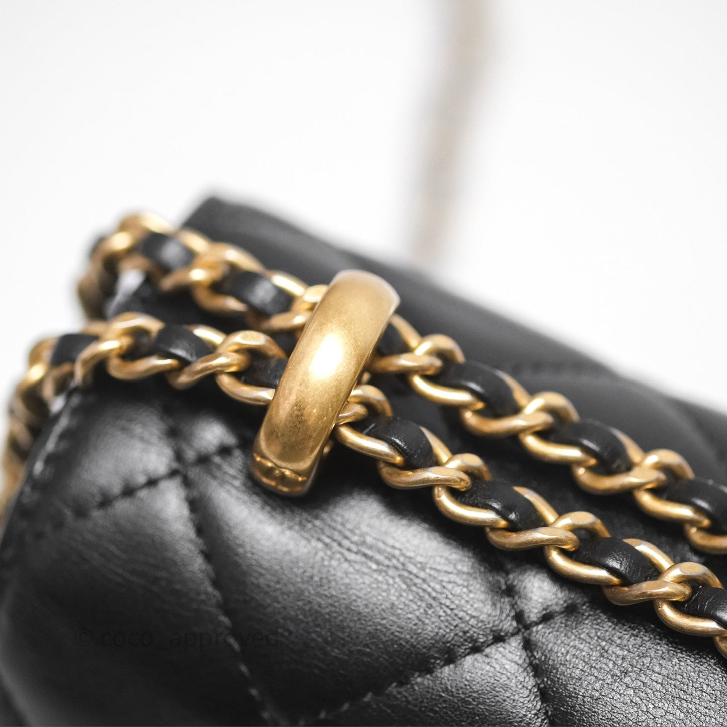 Chanel Quilted Mini Perfect Fit Adjustable Black Calfskin Gold Hardware