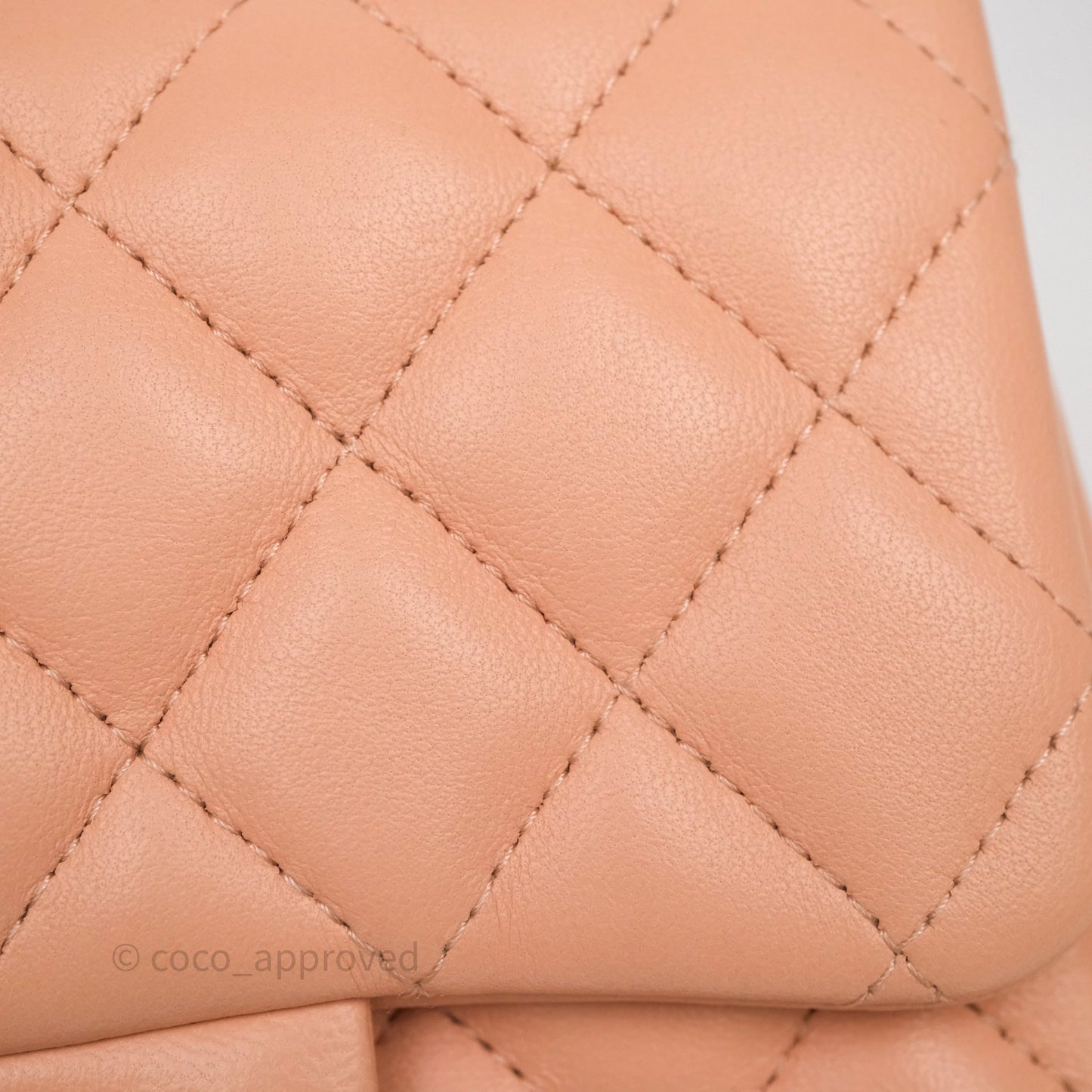 Chanel Mini Square Flap Quilted Orange Clair Lambskin Gold Hardware