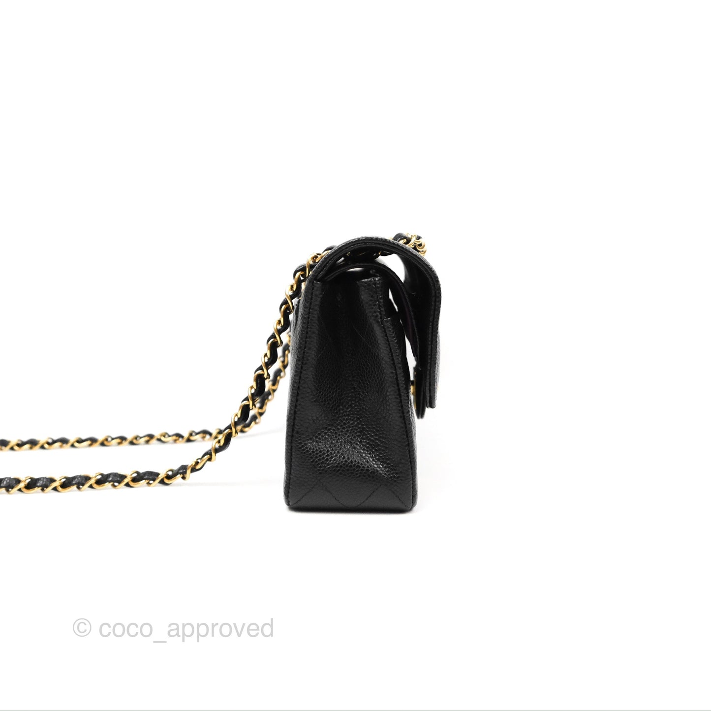 Chanel Small Classic Quilted Flap Black Caviar Gold Hardware