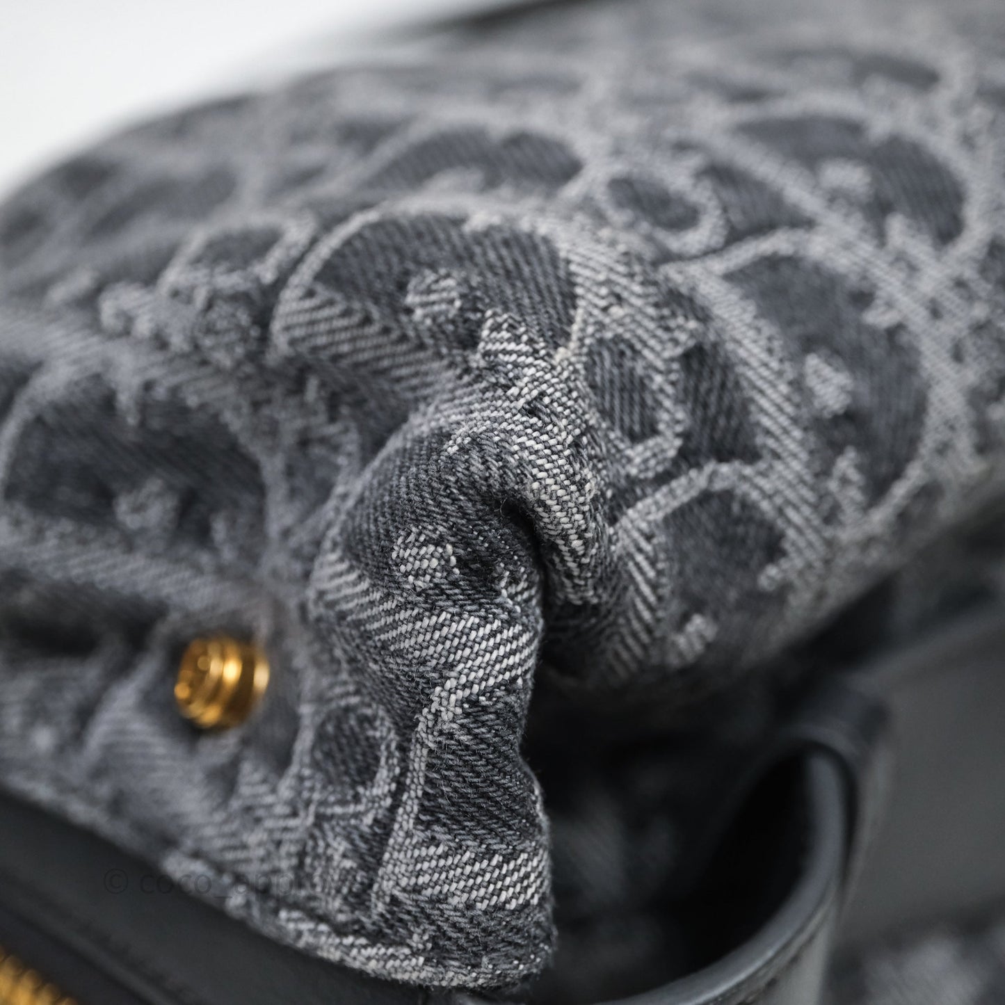 Dior Small D-Journey Bag Gray Denim Dior Oblique Jacquard