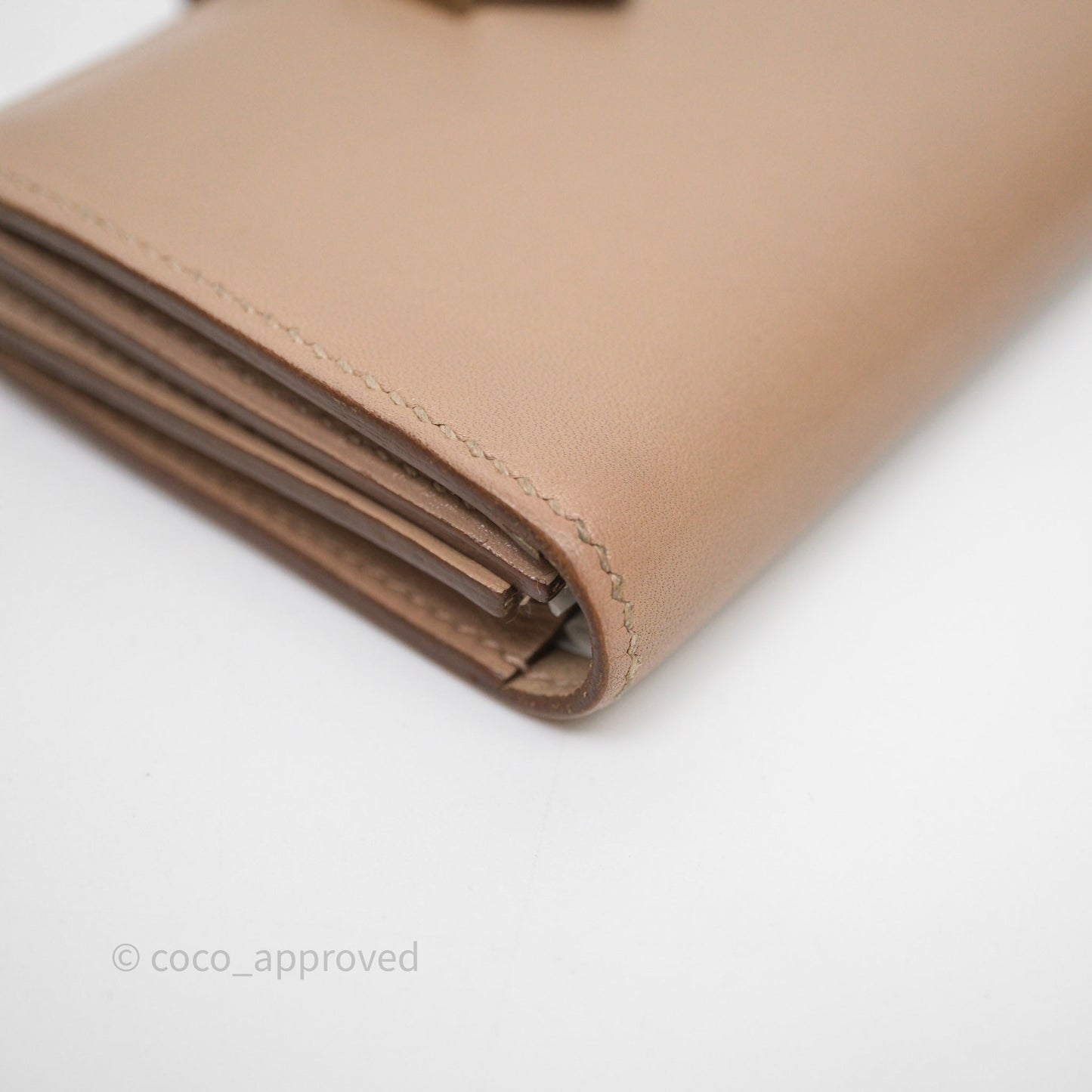 Hermès Bearn Card Holder Taupe 16 Swift Palladium Hardware