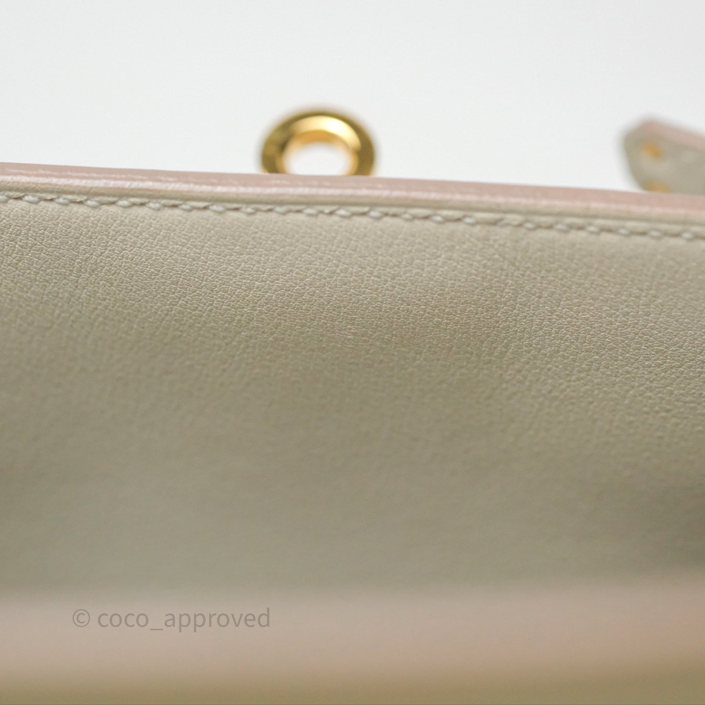 Hermès Retourne Swift Kelly 25 Gris Perle 80 Gold Hardware