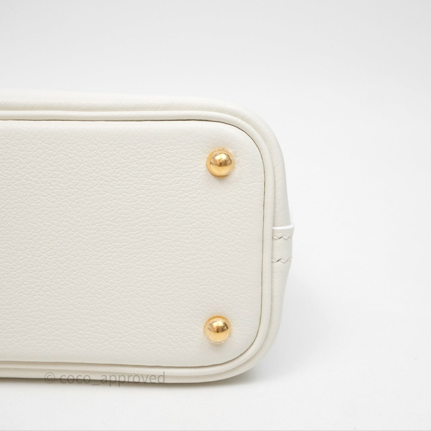 Hermès Bolide Mini 1923 Blanc 01 Evercolor Gold Hardware