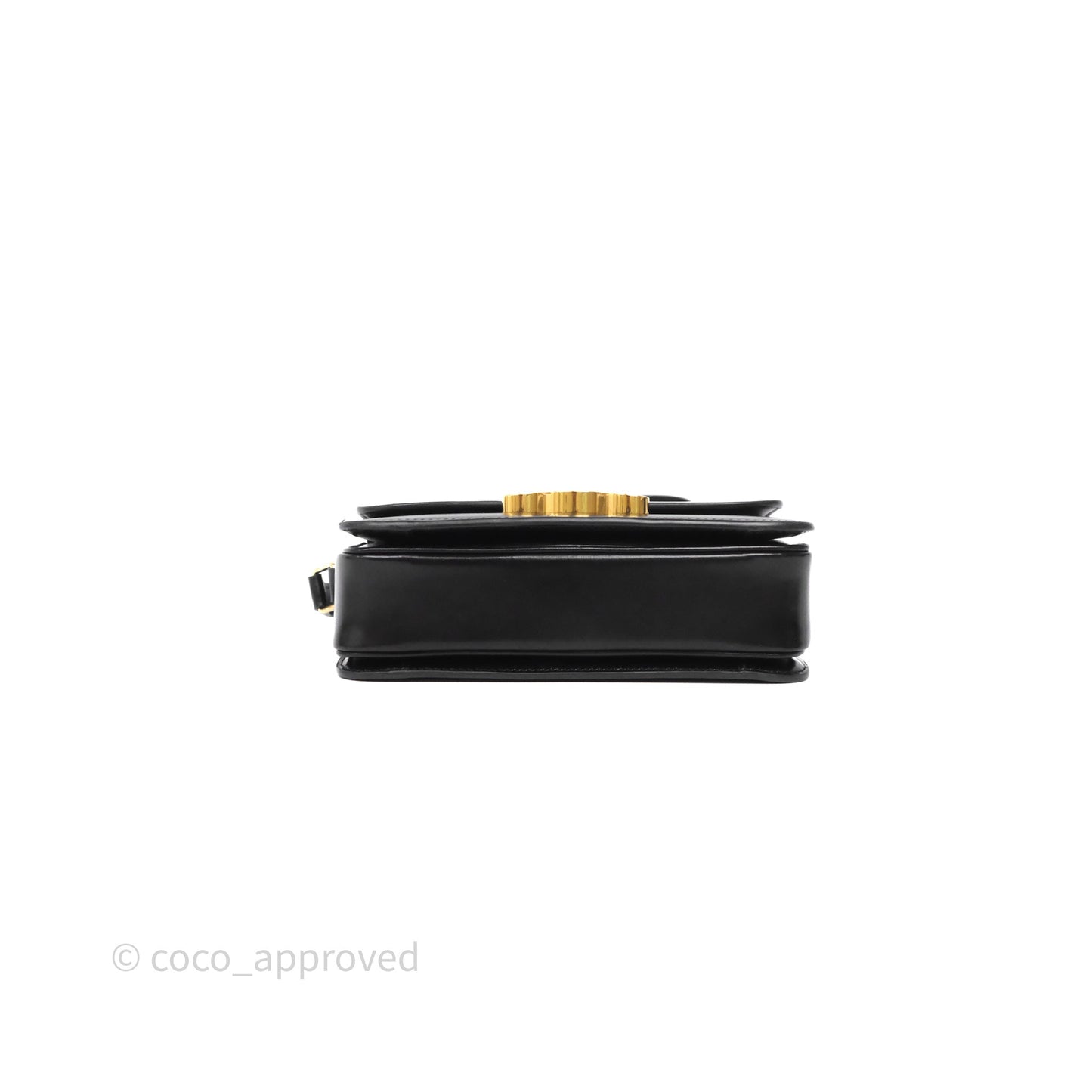 Celine Teen Triomphe Bag Black Shiny Calfskin Gold Hardware