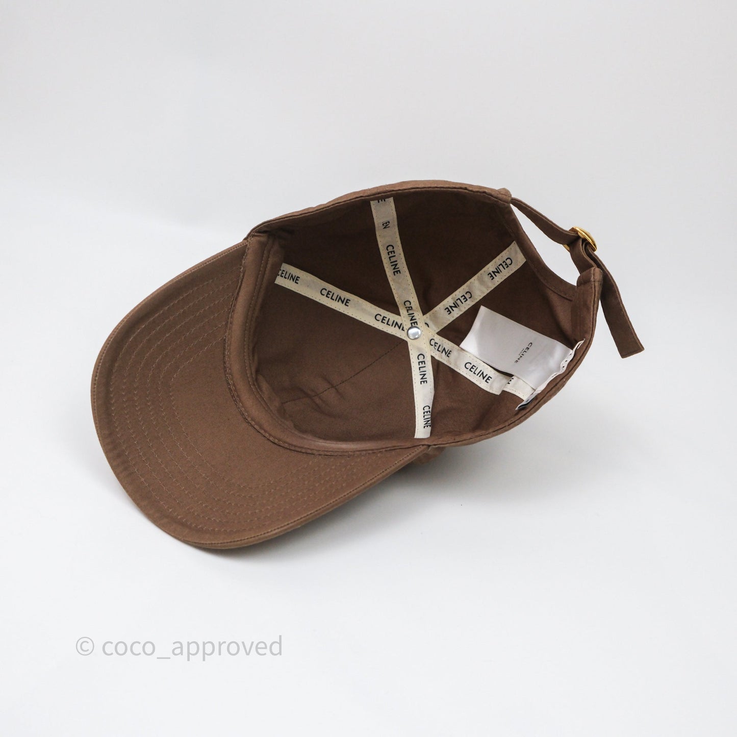Celine Casquette Baseball Triomphe Cap Brown Size M