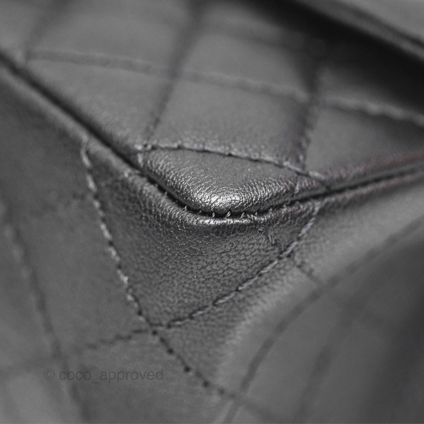 Chanel Mini Reissue 224 Dark Grey Grained Calfskin Ruthenium Hardware
