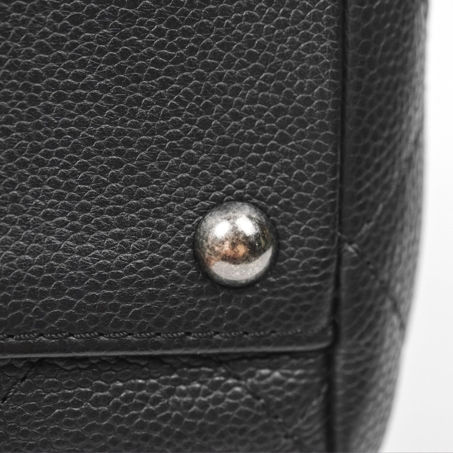 Chanel Top Handle Flap Bag Black Caviar Ruthenium Hardware