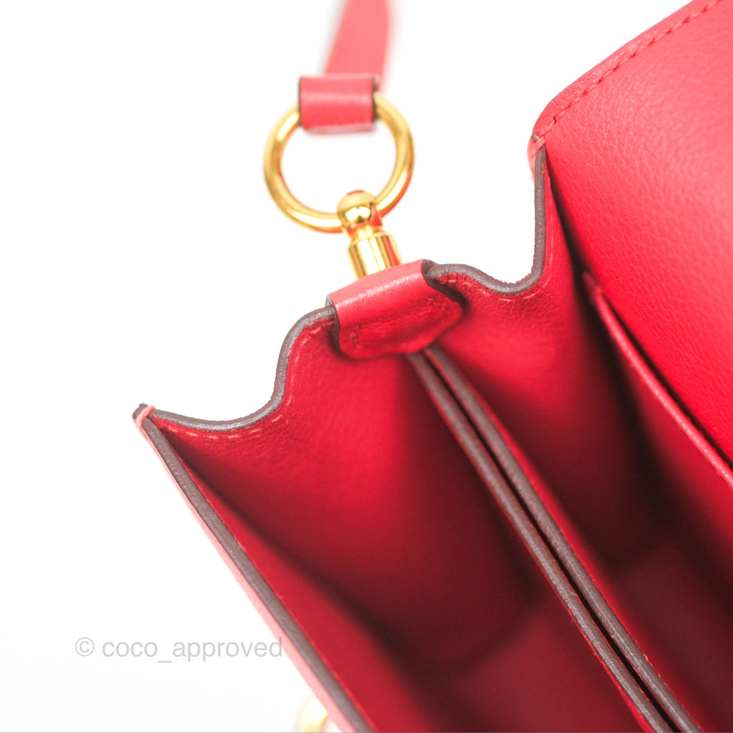 Hermès Roulis Mini 18 Rouge De Coeur Evercolor Permabrass Hardware