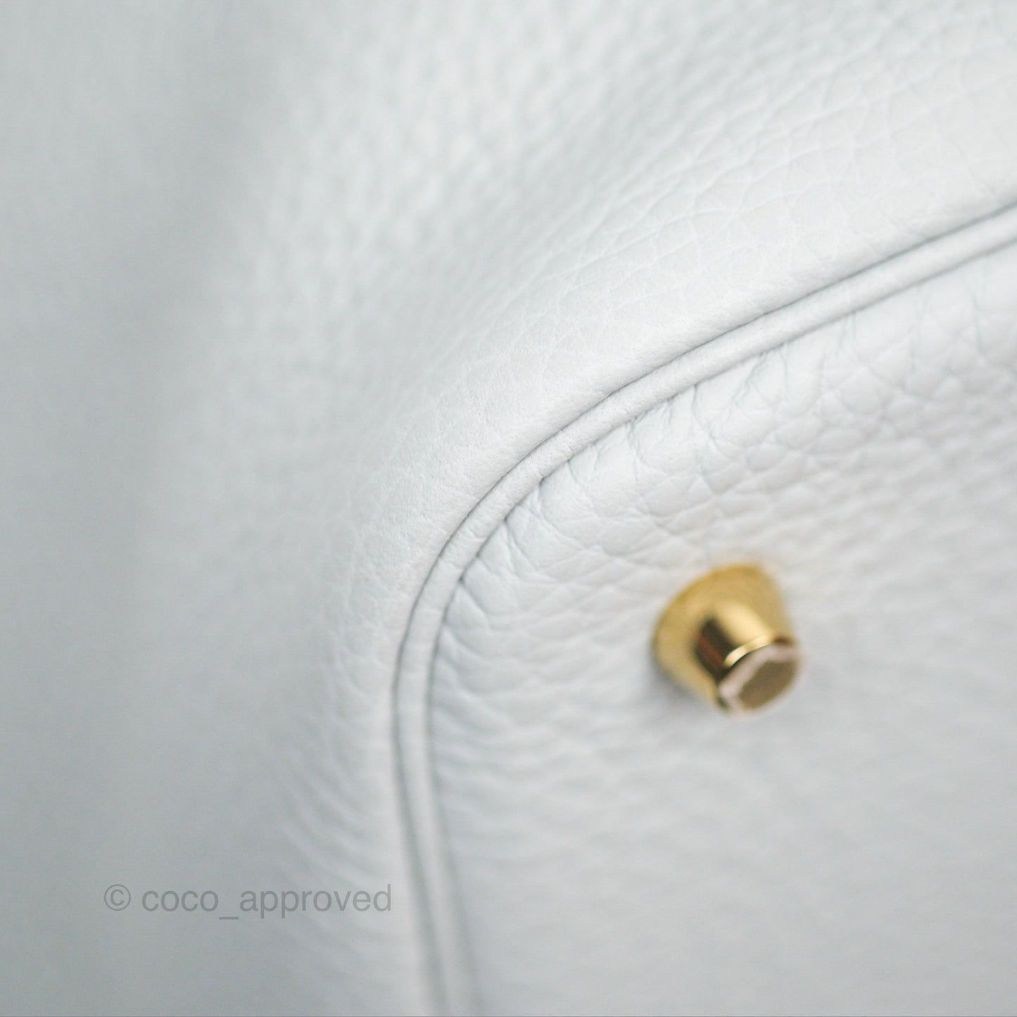 Hermès Picotin Lock 22 Bleu Pale Clemence Gold Hardware