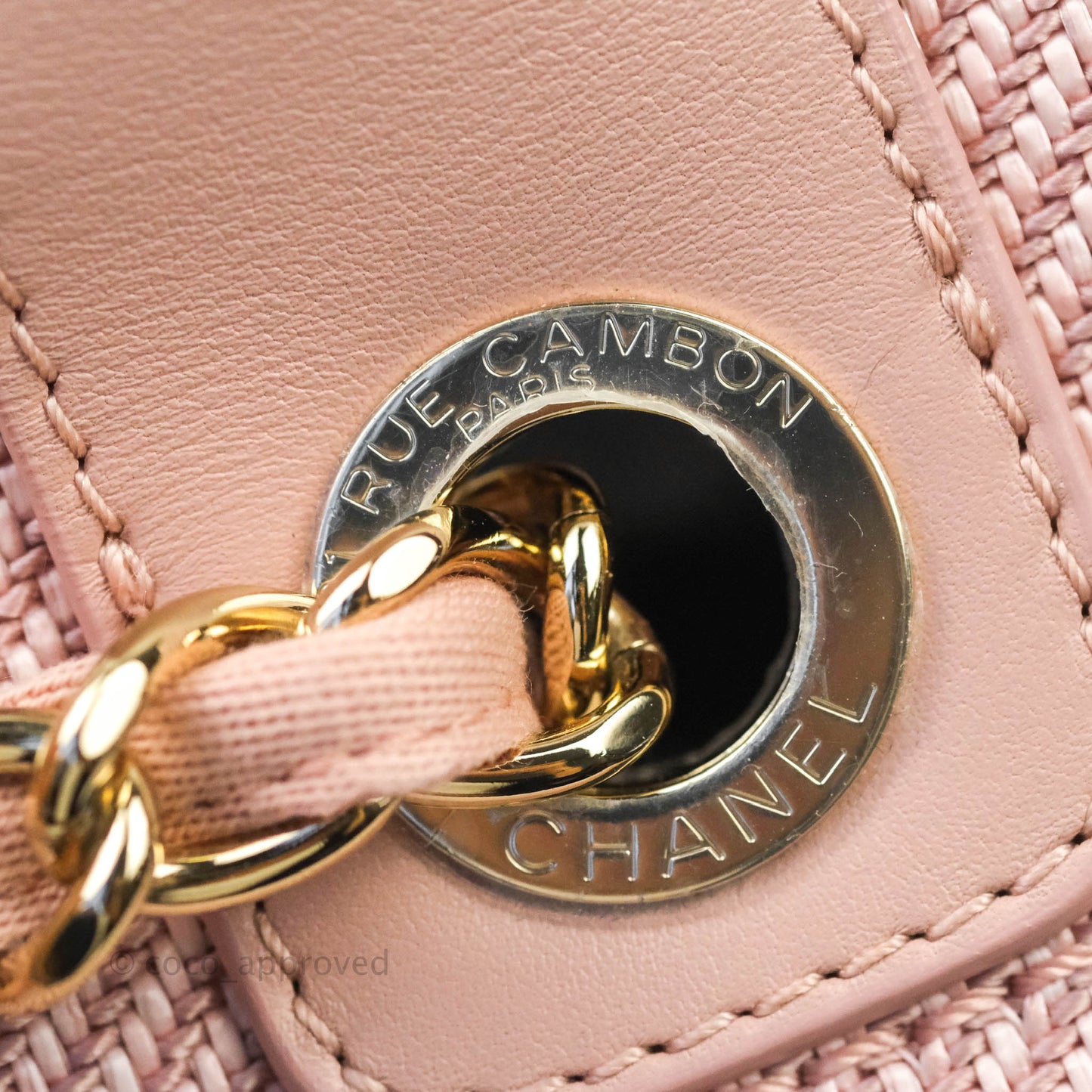 Chanel Large Deauville Pink Canvas 20A