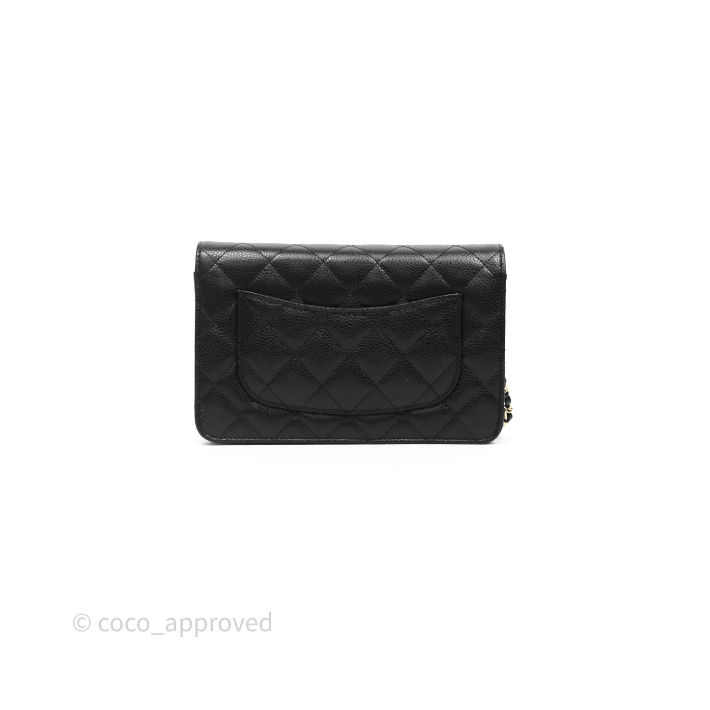 Chanel Quilted WOC Black Caviar Gold Hardware