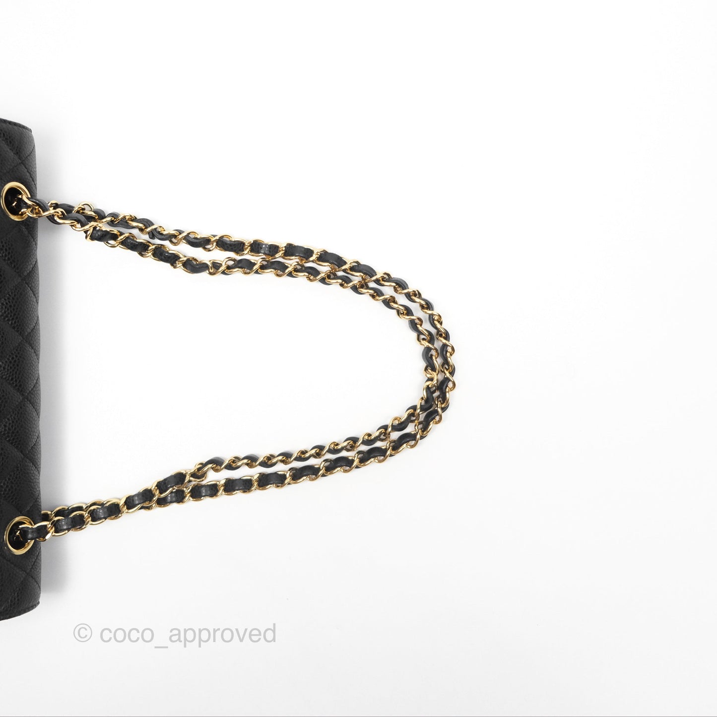 Chanel Classic M/L Medium Flap Quilted Black Caviar Gold Hardware