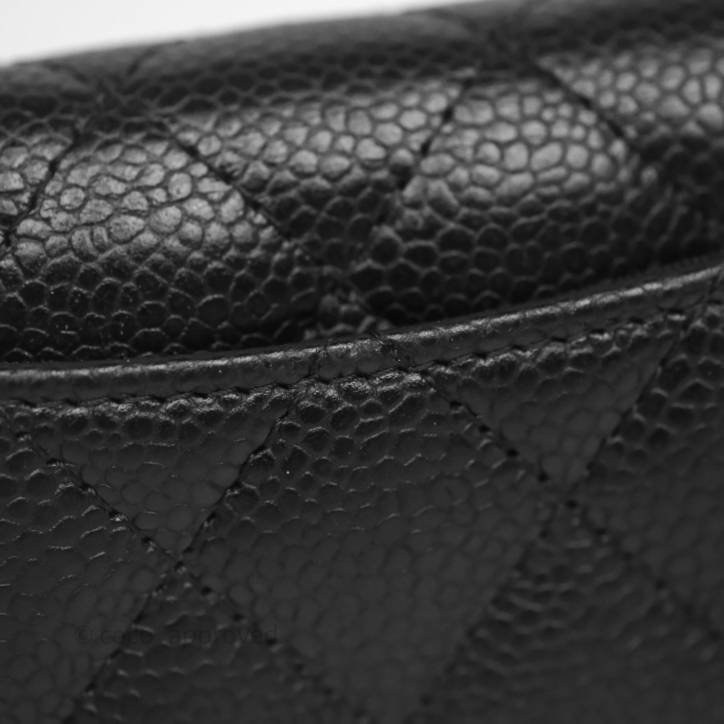 Chanel Quilted Flap Card Holder Black Caviar Gold Hardware