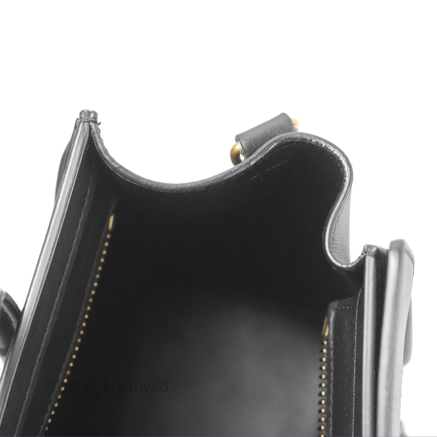 Celine Nano Luggage Bag Black Gold Hardware