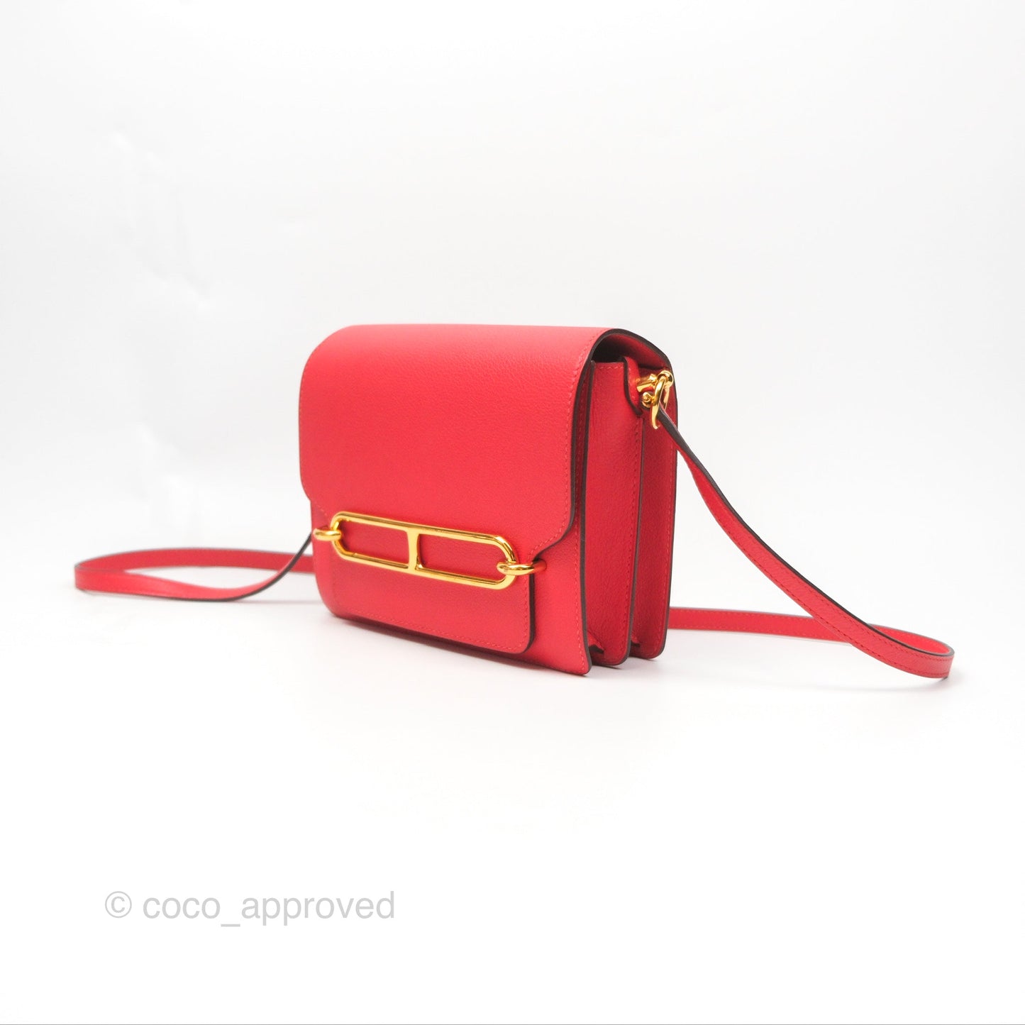 Hermès Roulis Mini 18 Rouge De Coeur Evercolor Permabrass Hardware