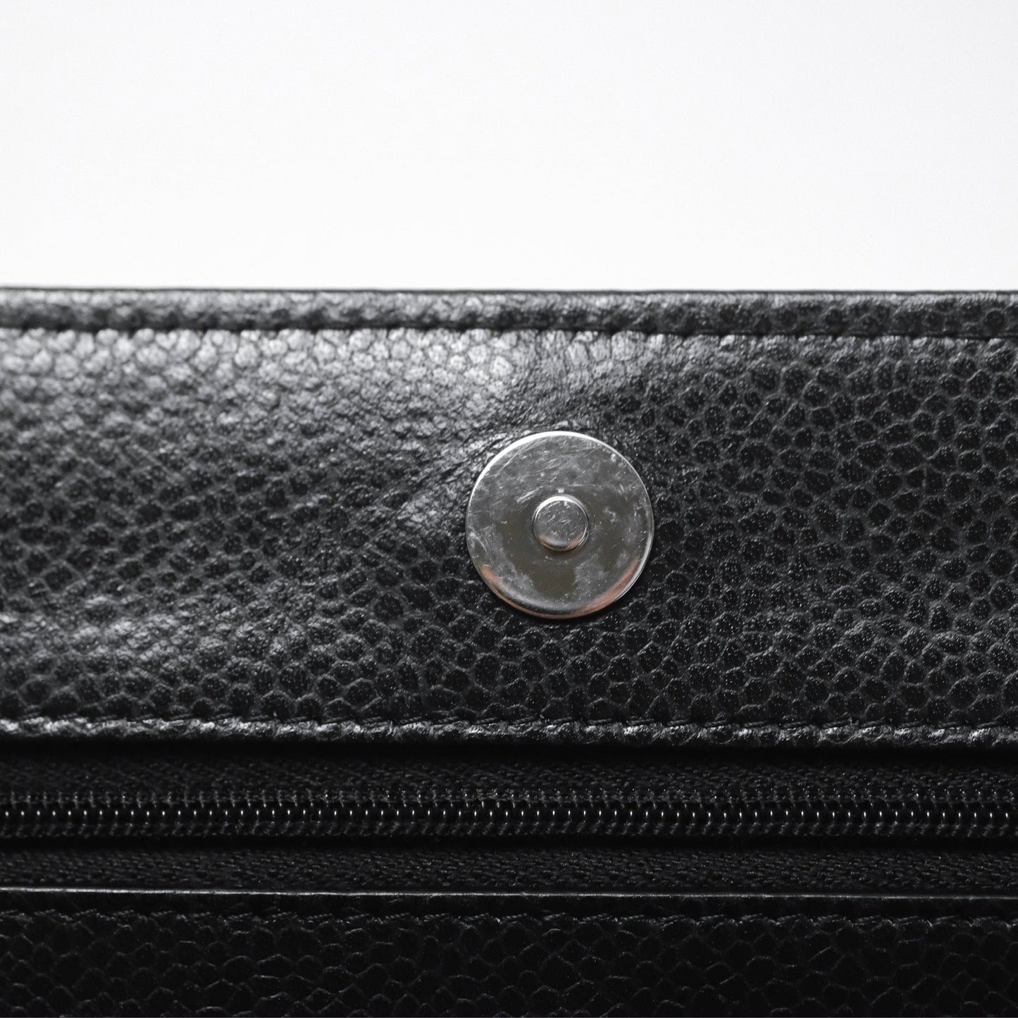 Chanel Quilted WOC Black Caviar Silver Hardware