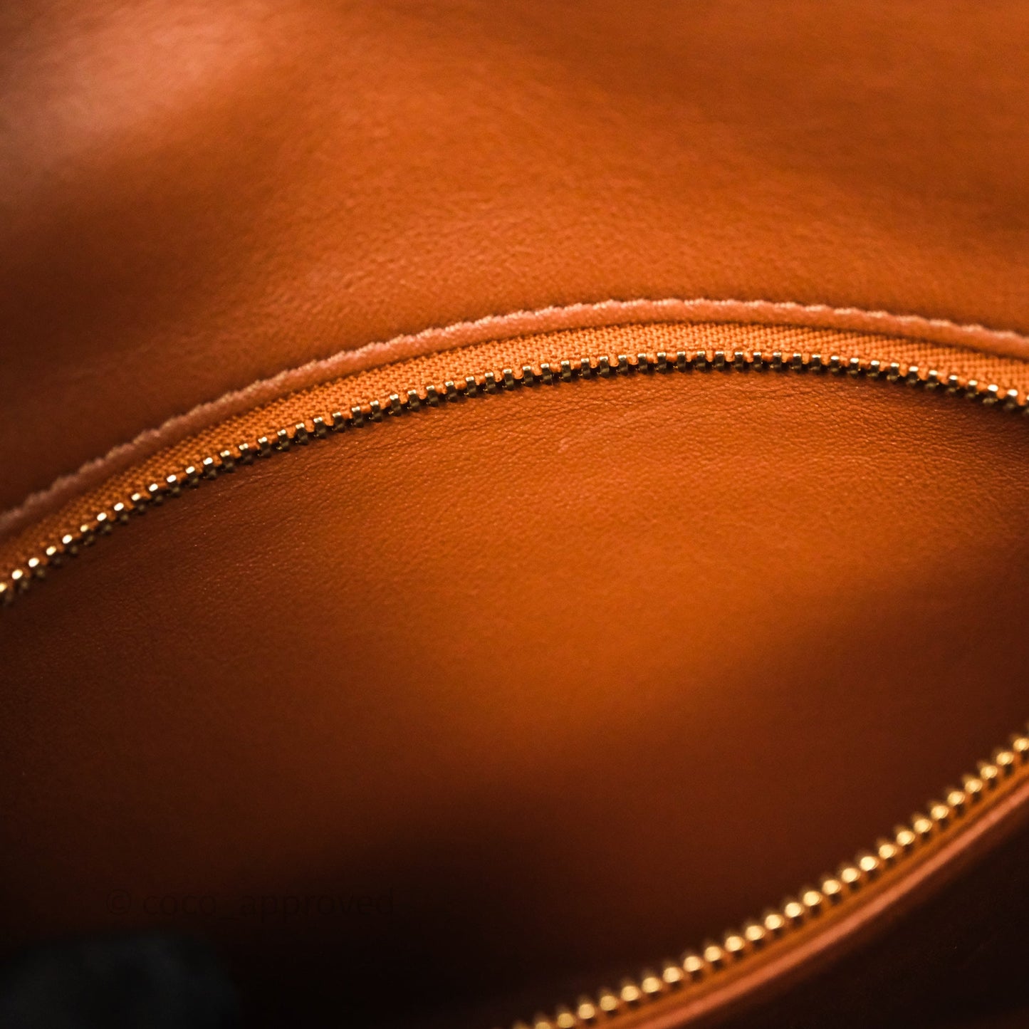 Celine Medium Chain Maillon Triomphe Canvas Tan Calfskin