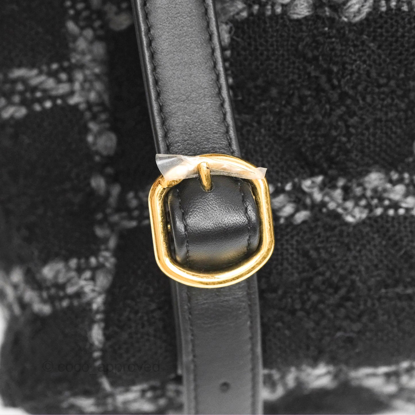 Chanel Duma Backpack Black Tweed Aged Gold Hardware 22K