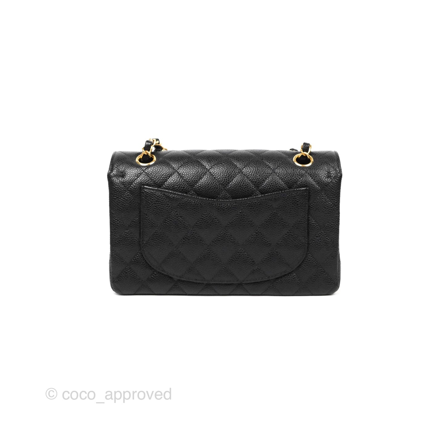 Chanel Small Classic Quilted Flap Black Caviar Gold Hardware