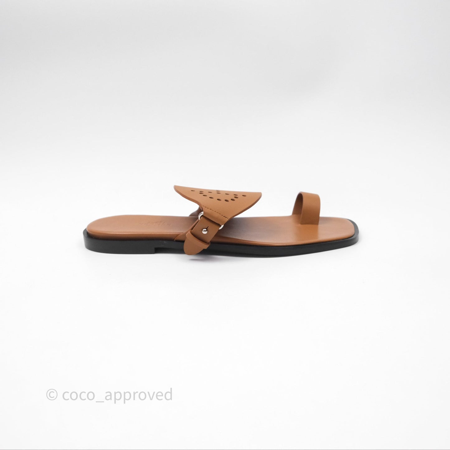 Hermès Hera Sandals Natural Calfskin Size 38