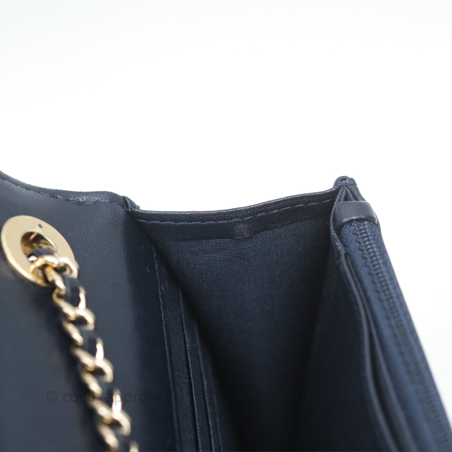 Chanel Trendy CC WOC Wallet On Chain Navy Lambskin Gold Hardware