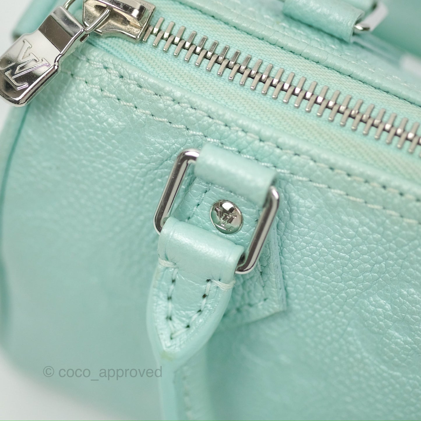 Louis Vuitton Nano Speedy Monogram Empreinte Pearly Lagoon Blue