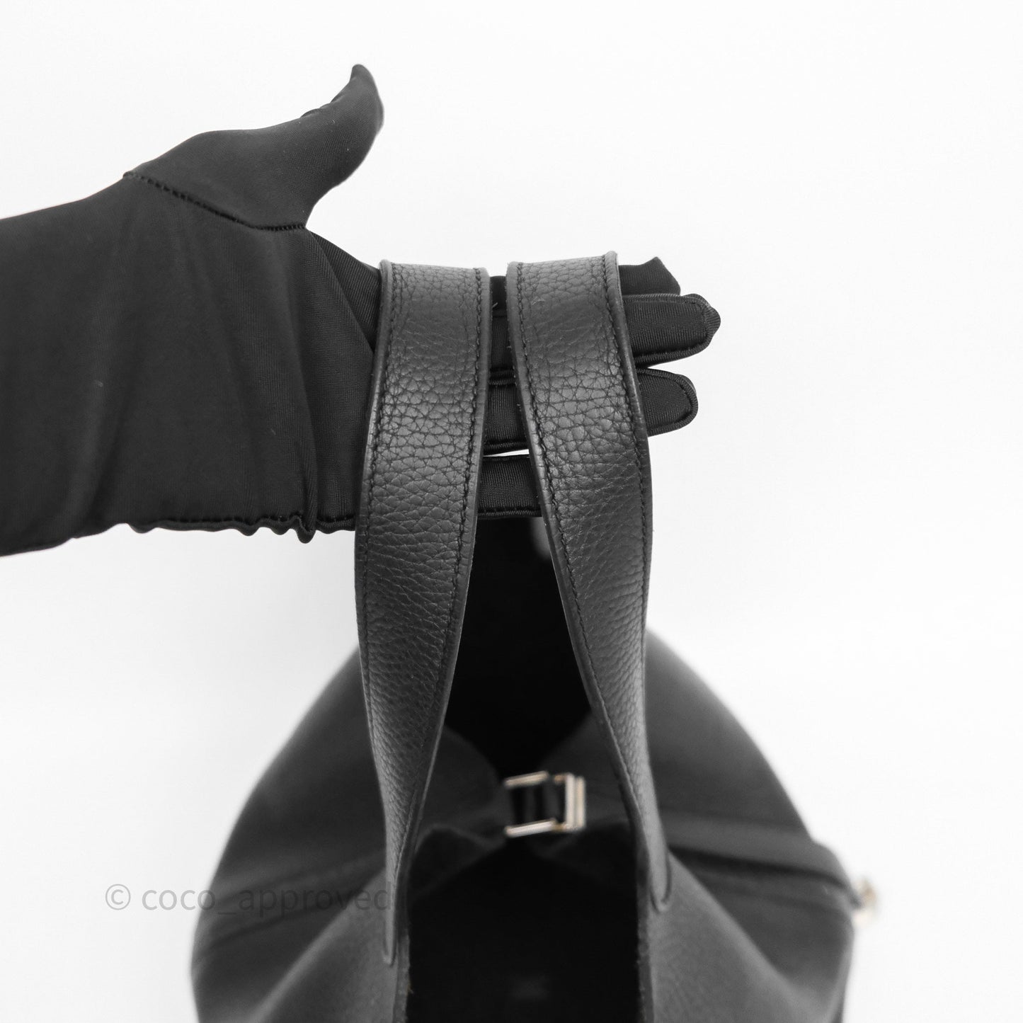 Hermès Picotin 22 Black Noir 89 Clemence Palladium Hardware