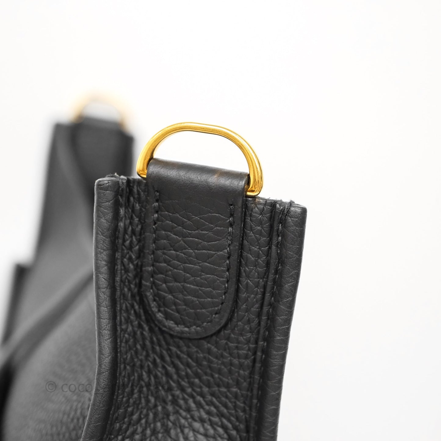 Hermes Evelyne III 29 Black Clemence Gold Hardware