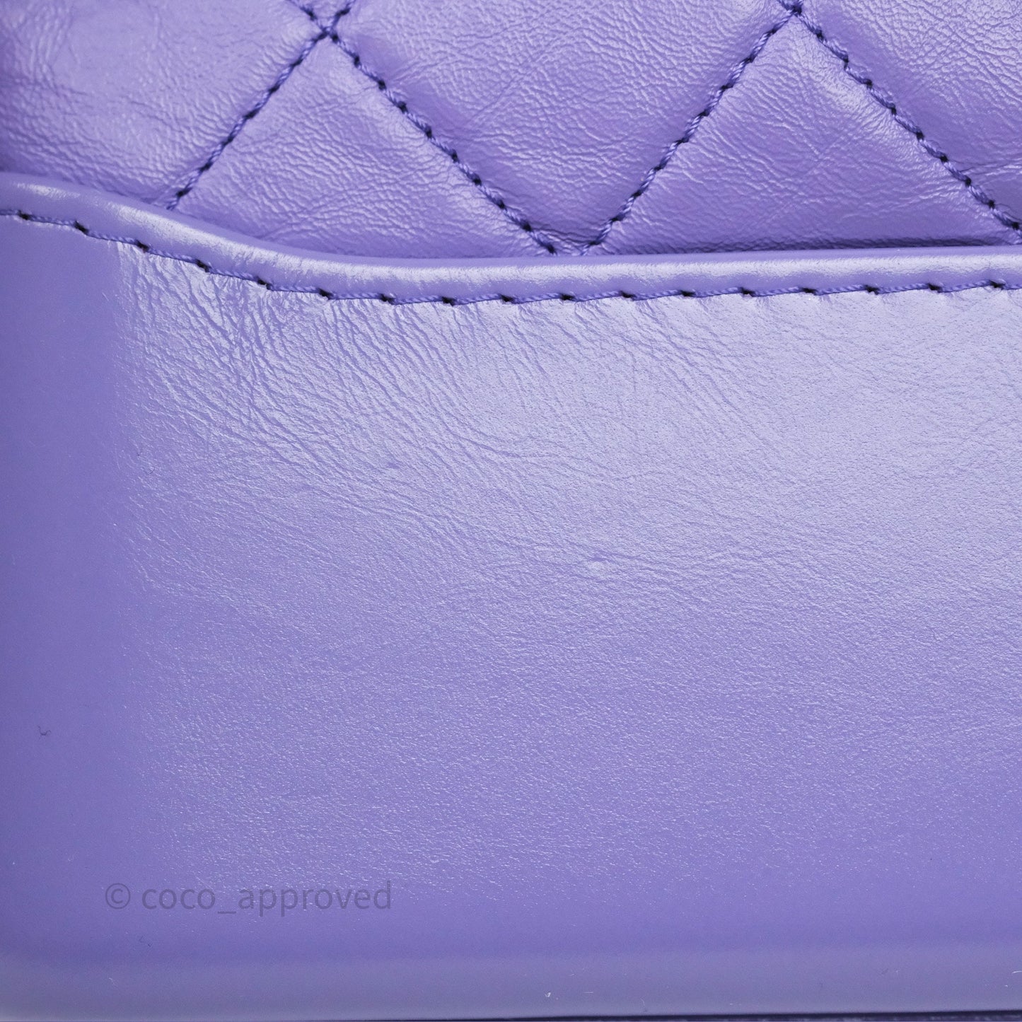 Chanel Quilted Medium Gabrielle Purple Aged Calfskin