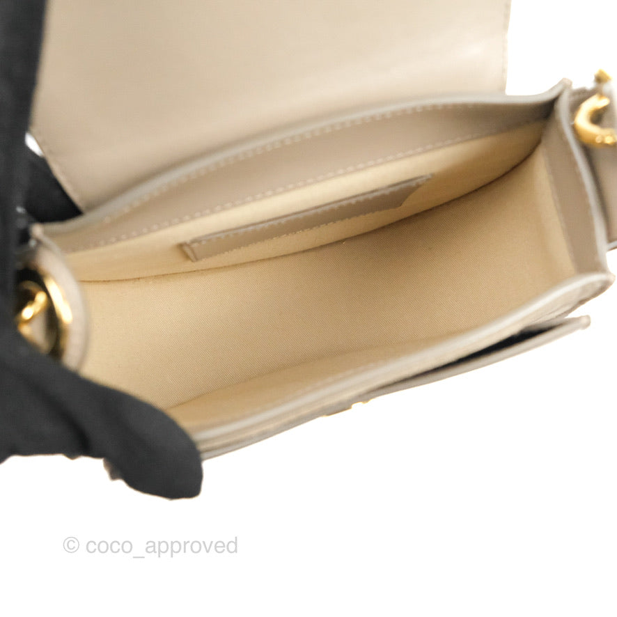 Chloé Small Tess Bag Motty Grey Grained Calfskin