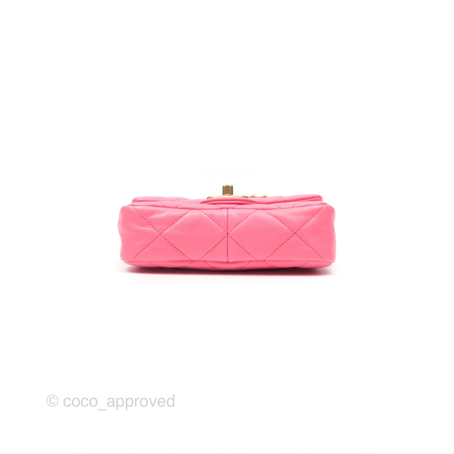 Chanel Quilted Mini CC Funky Town Flap Pink Lambskin Aged Gold Hardware