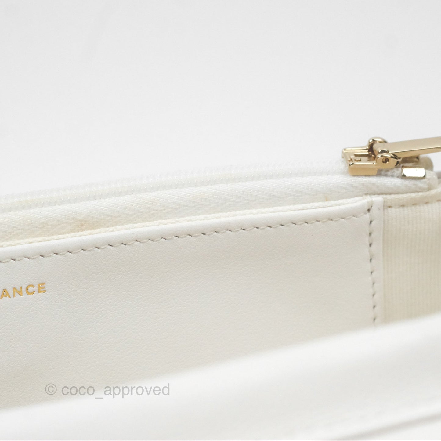 Chanel Quilted Classic Wallet on Chain WOC White Caviar Gold Hardware