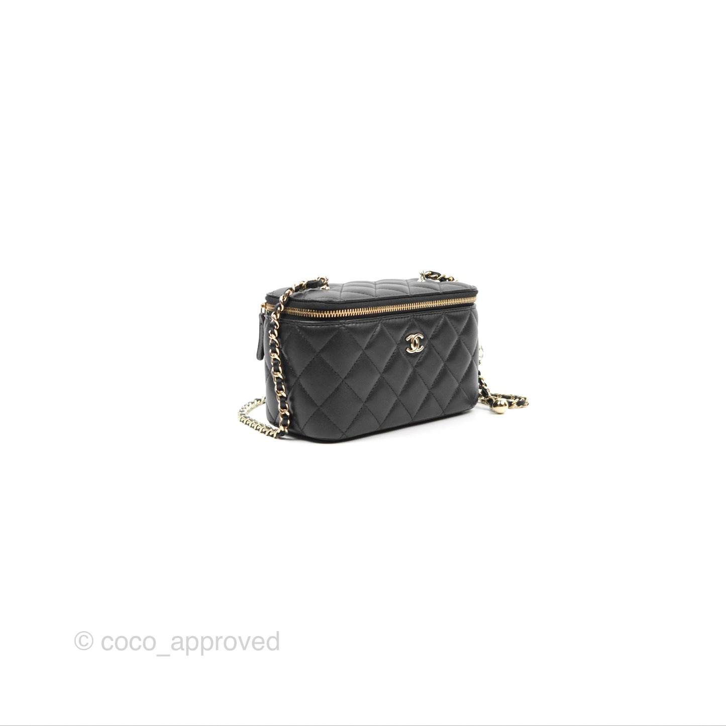 Chanel Ball Crush Vanity with Chain Black Lambskin Gold Hardware