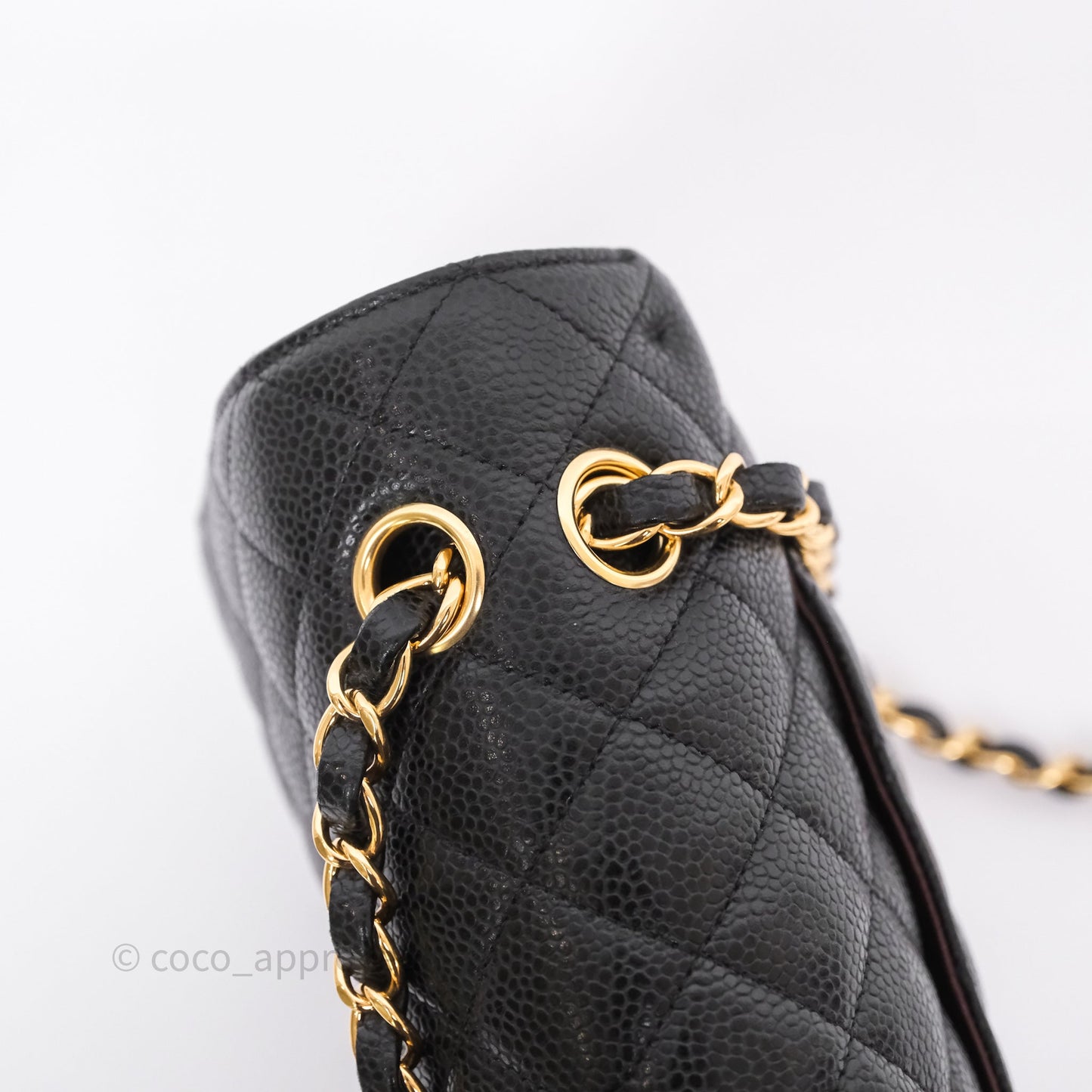 Chanel Classic M/L Medium Flap Quilted Black Caviar Gold Hardware