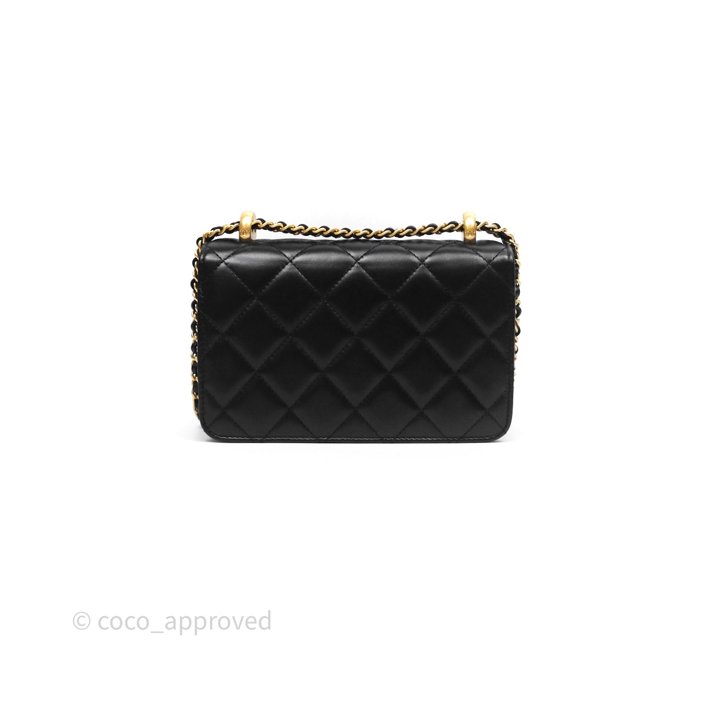 Chanel Quilted Mini Perfect Fit Adjustable Black Calfskin Gold Hardware
