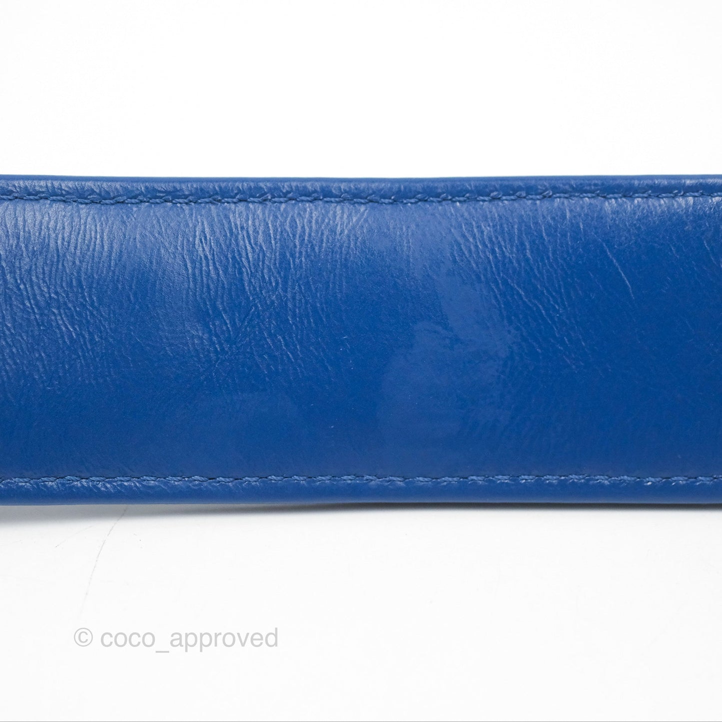 Chanel Quilted Medium Gabrielle Logo Handle Hobo Blue Aged Calfskin
