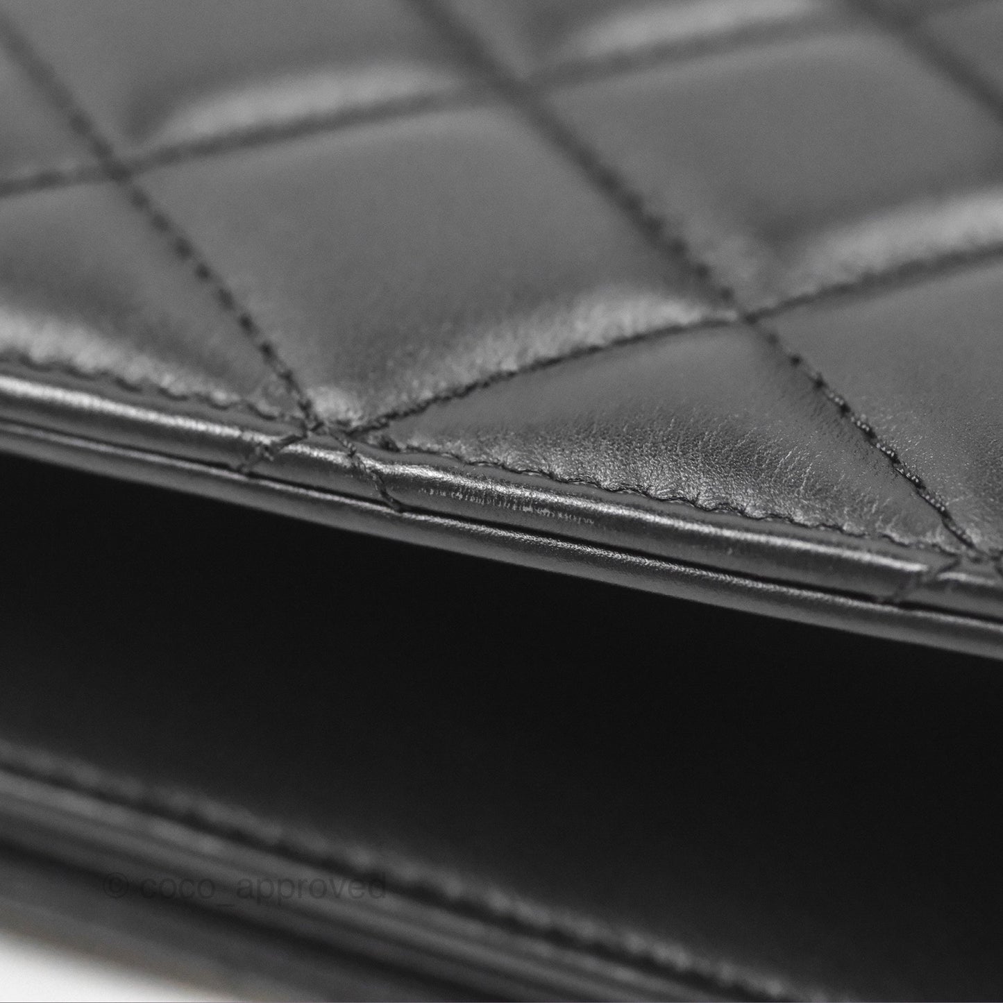 Chanel Quilted Ballerina Small Flap Bag Black Lambskin Ruthenium Hardware