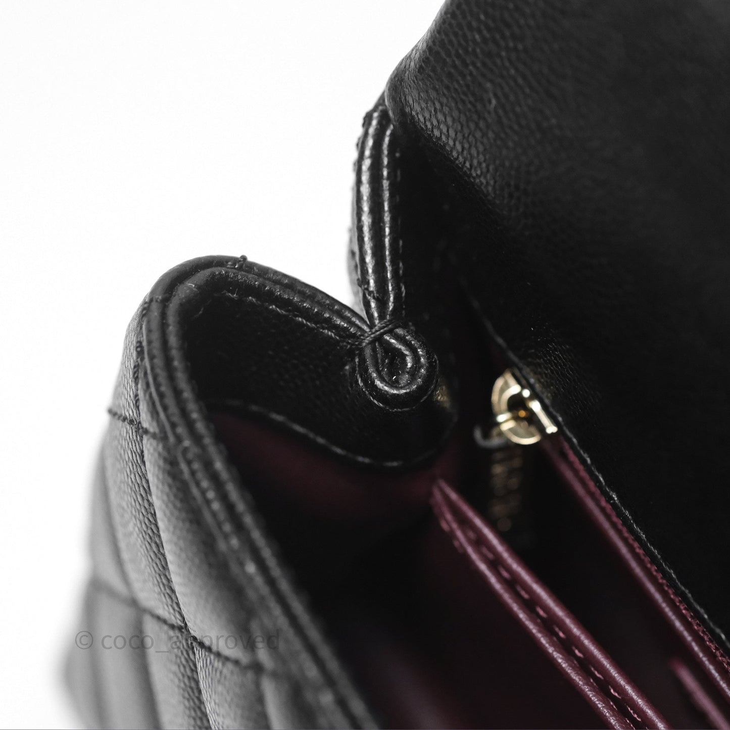 Chanel Mini Coco Handle Quilted Black Caviar Gold Hardware