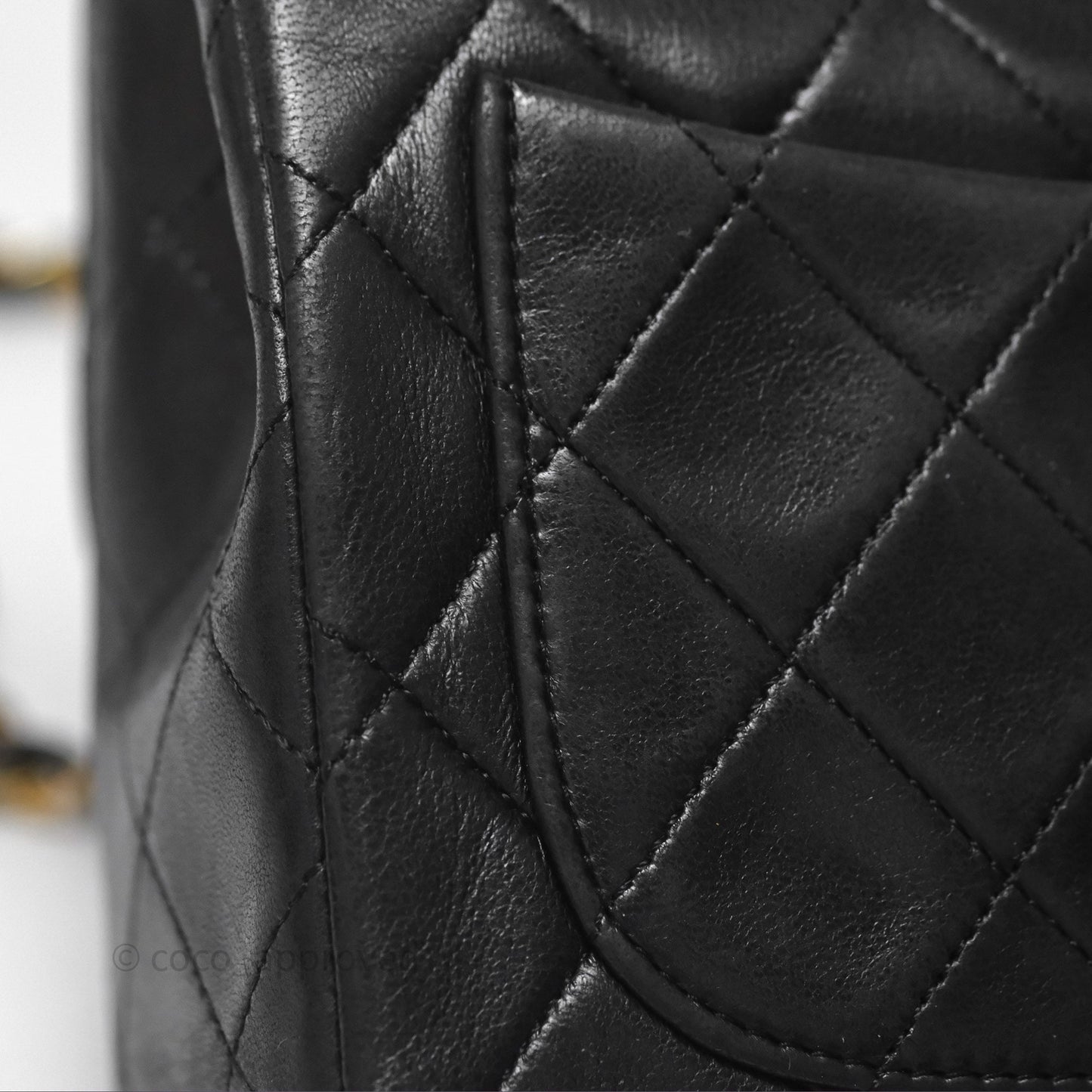 Chanel Vintage Mini Square Black Lambskin 24K Gold Hardware